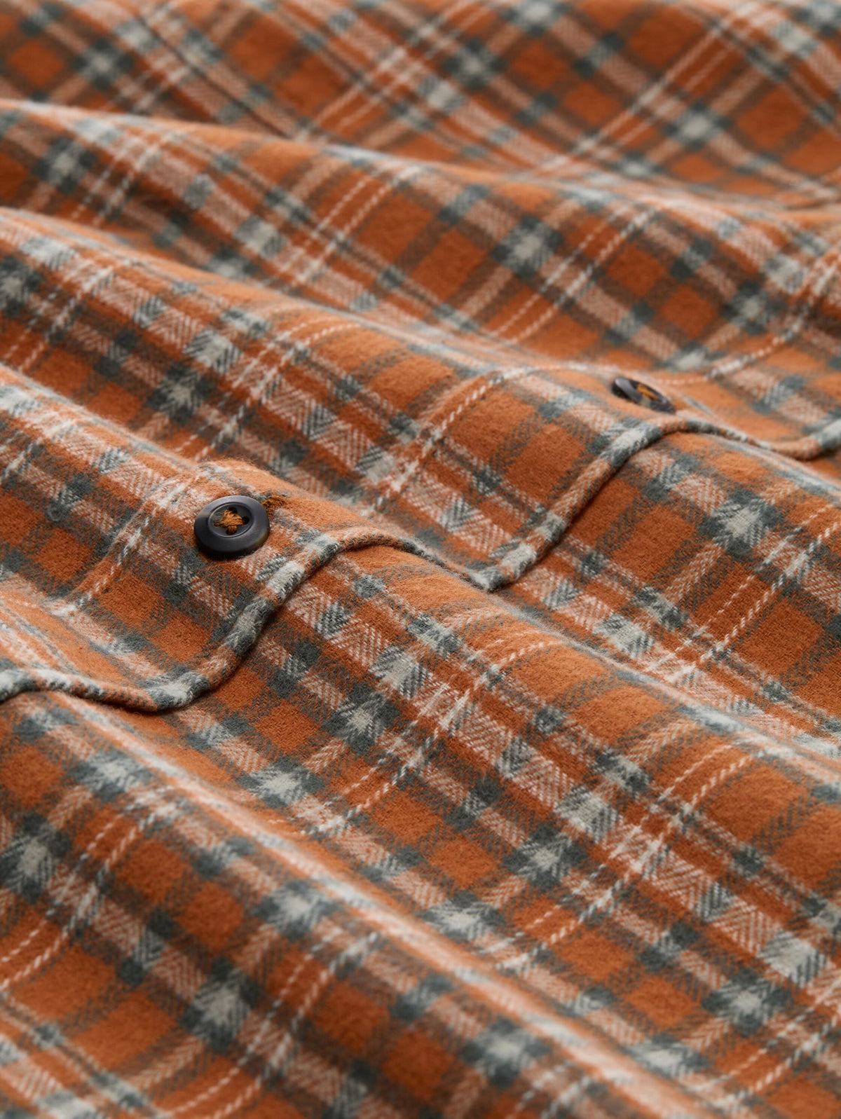 Tom Tailor Herren Hemden lang Brown Orange Ba