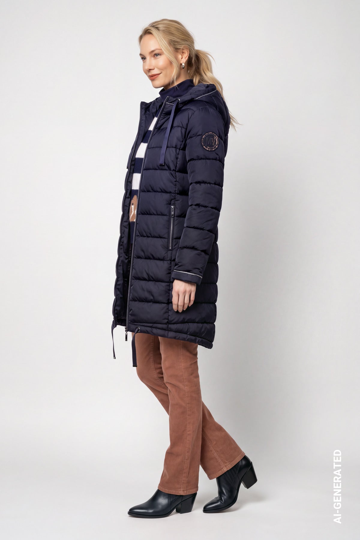 Monari Damen Mantel Dark Blue