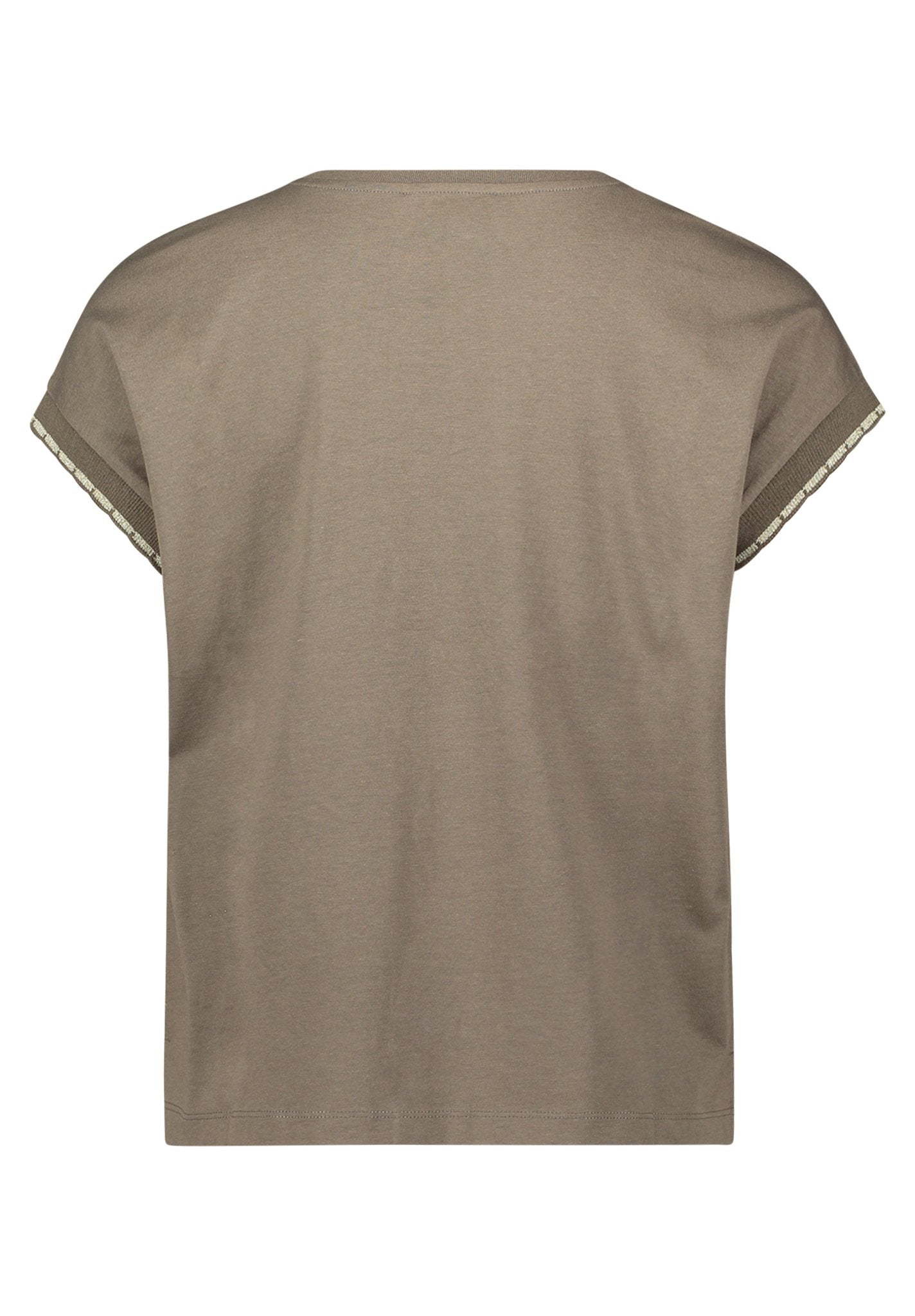 Cartoon Damen T-Shirts Patch Khaki/Bla