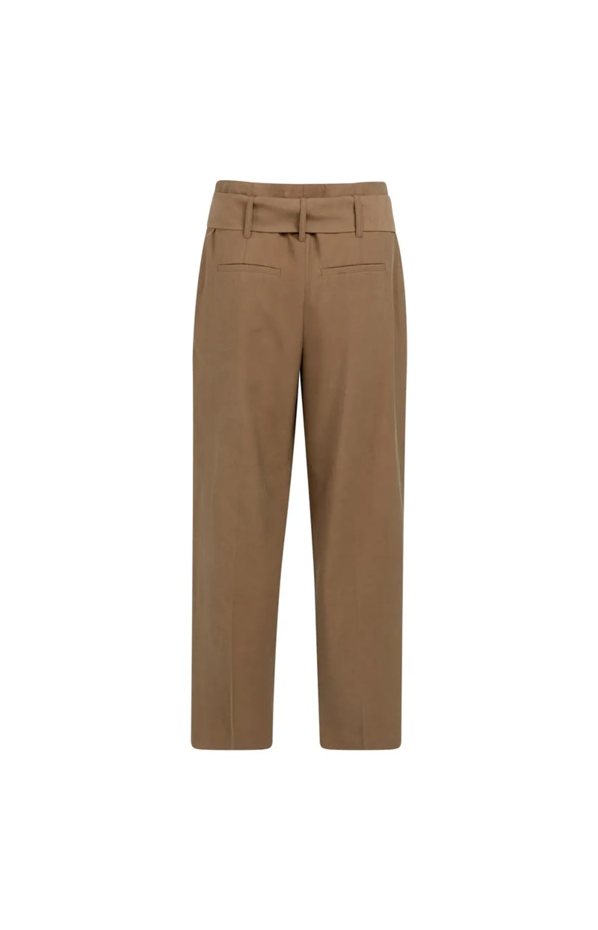 Hochgeschnittene Hose mit geradem Bein und Schalgürtel