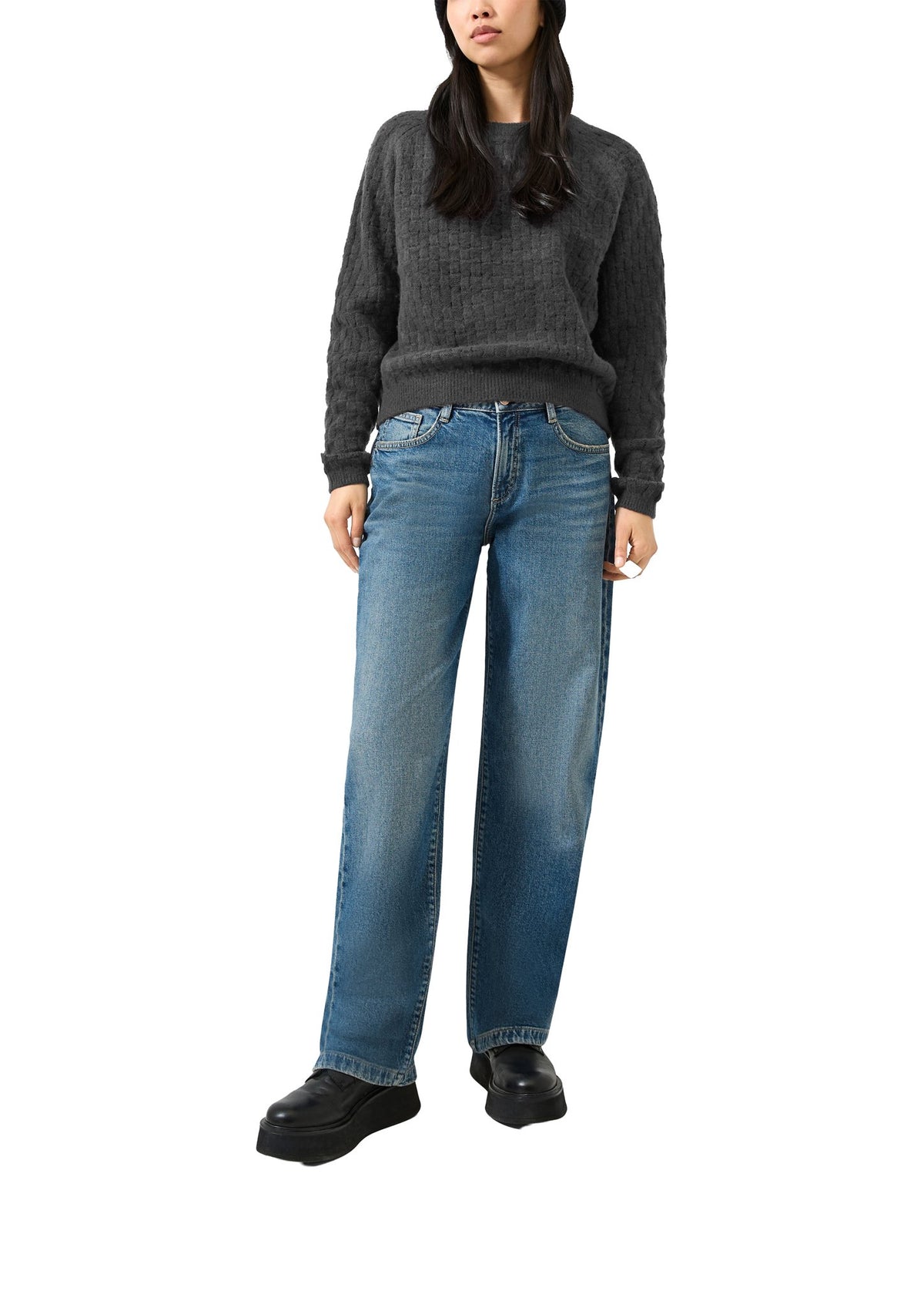 QS by S.Oliver Damen Pullover W Grey/Black