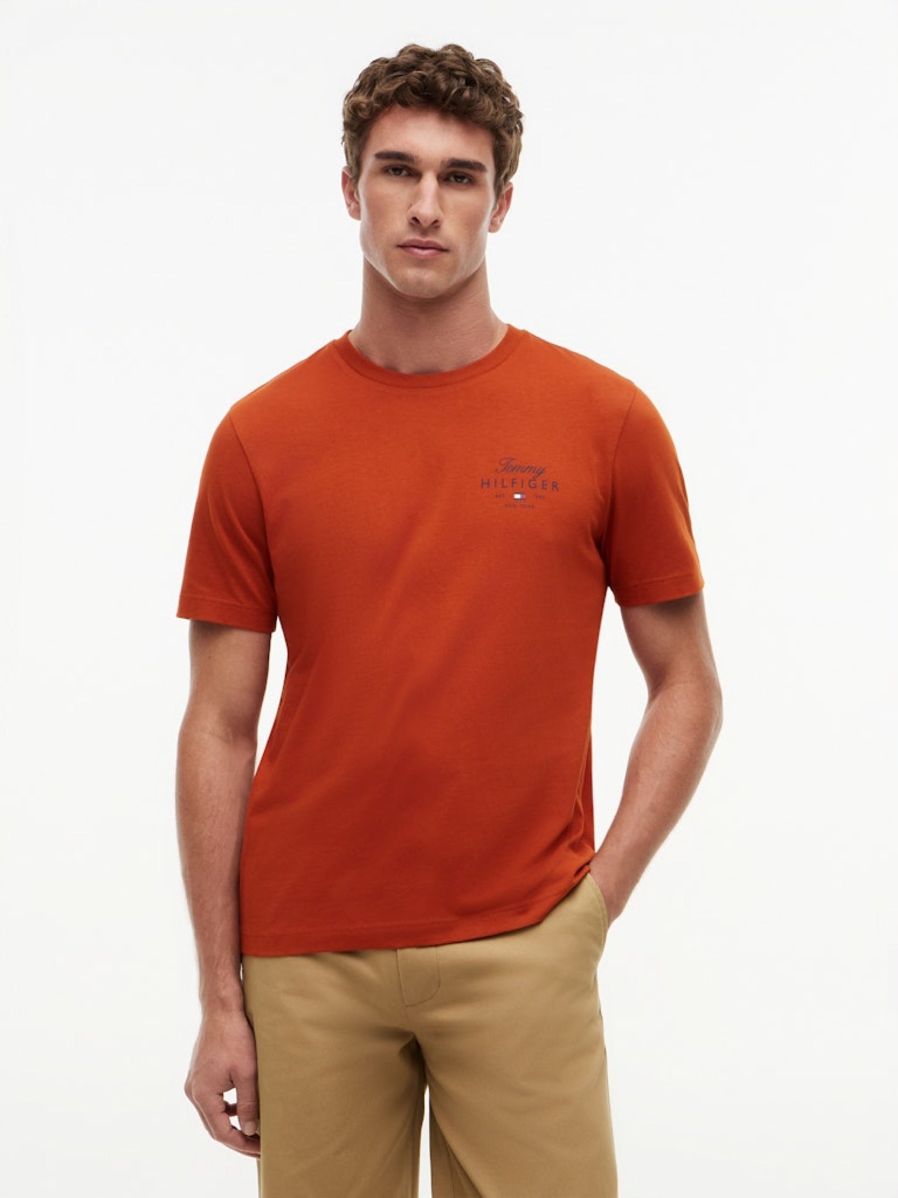 Tommy Hilfiger Herren T-Shirts kurz Sf Orange