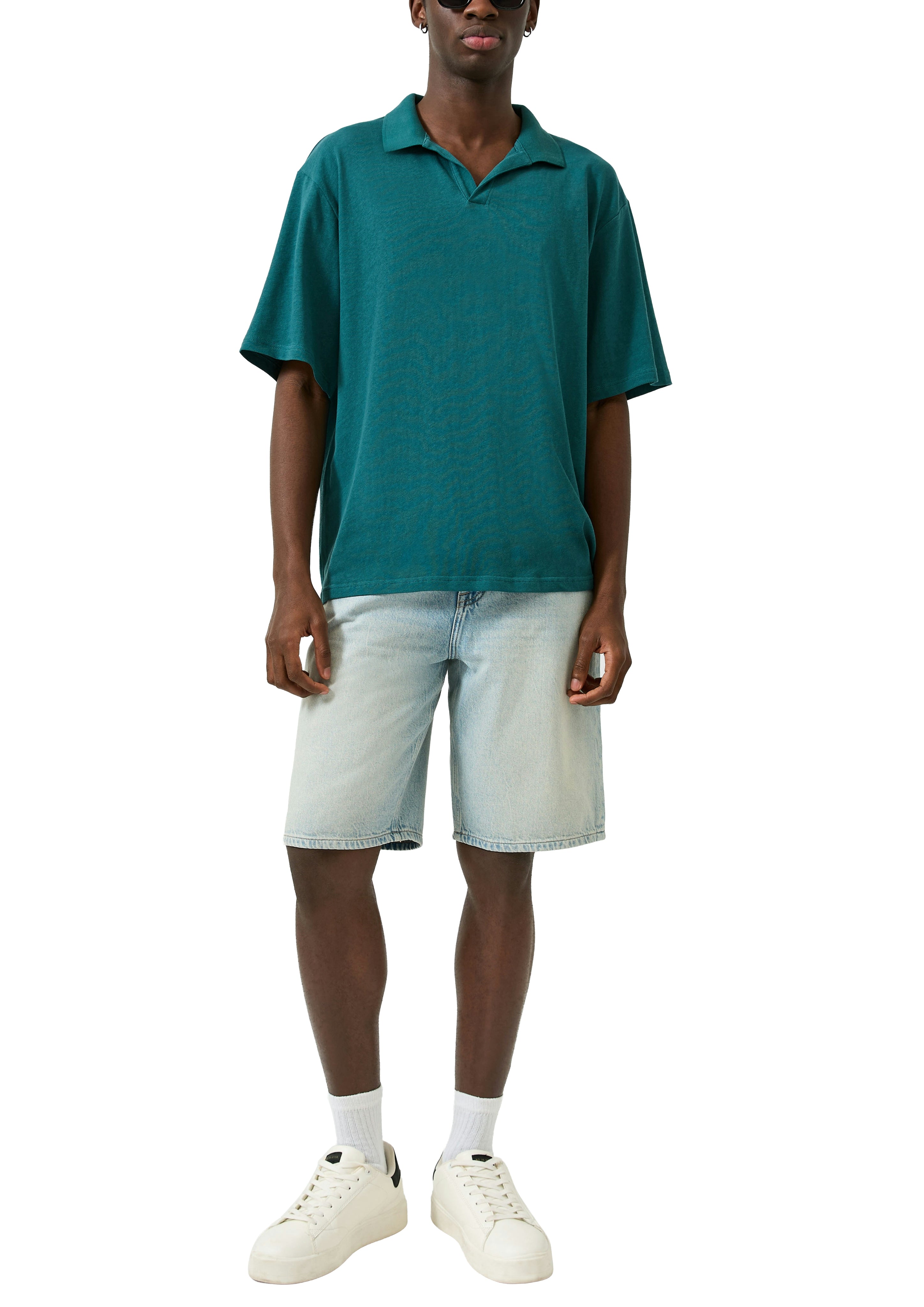QS by S.Oliver Herren Polo-Shirts Blue Green