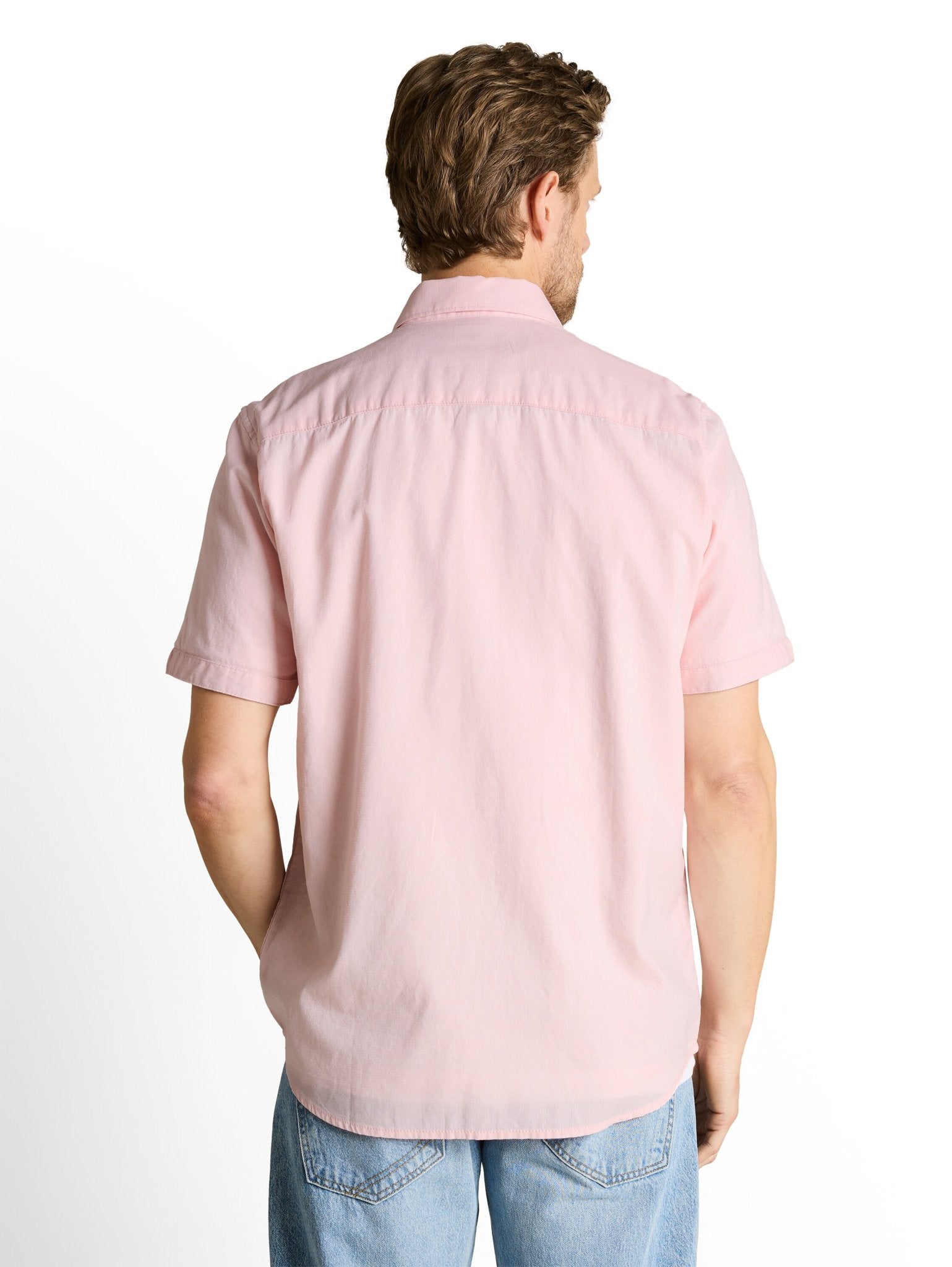 Tom Tailor Herren Hemden kurz Pink Horizontal