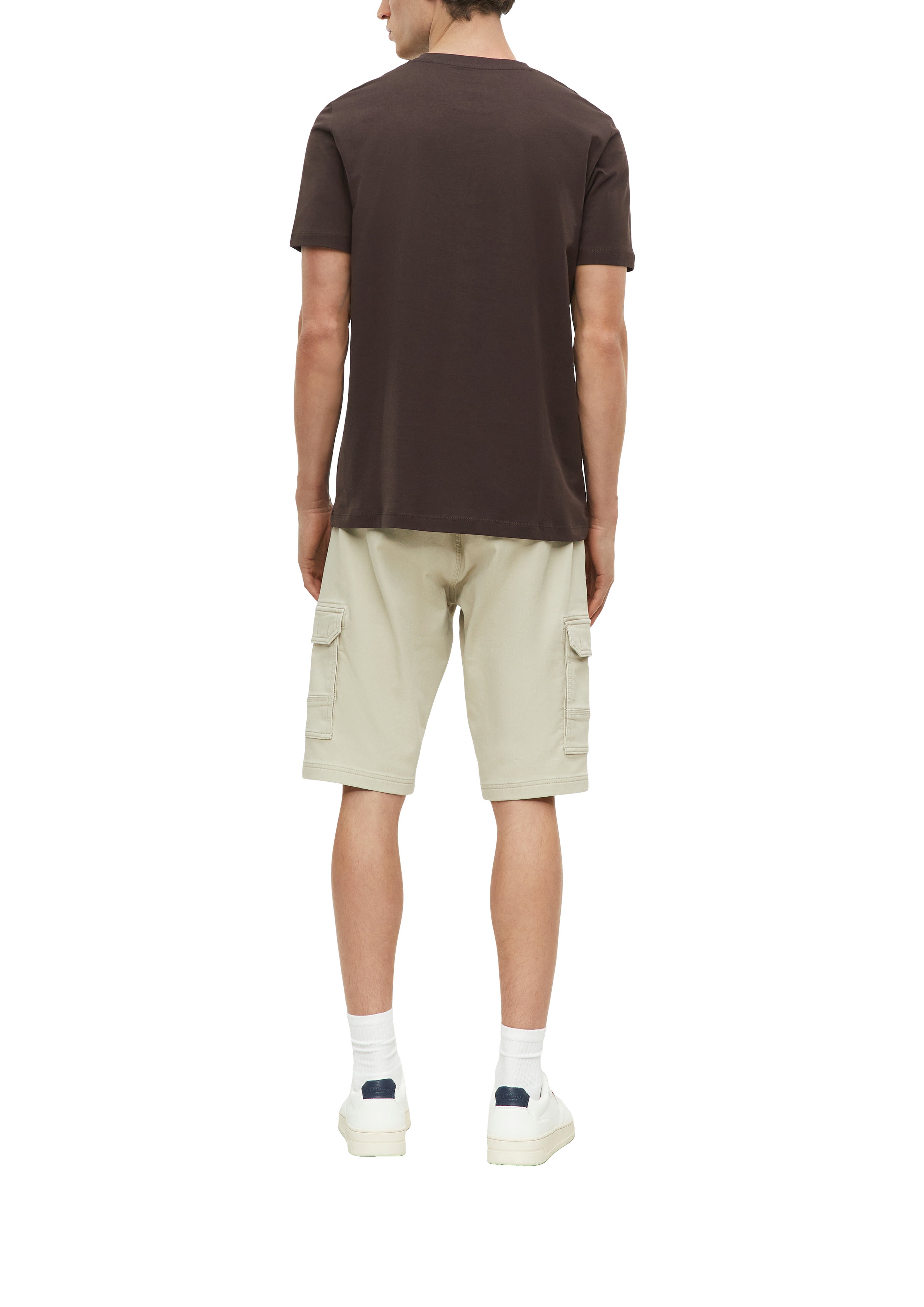 S. Oliver red Herren T-Shirts kurz Brown