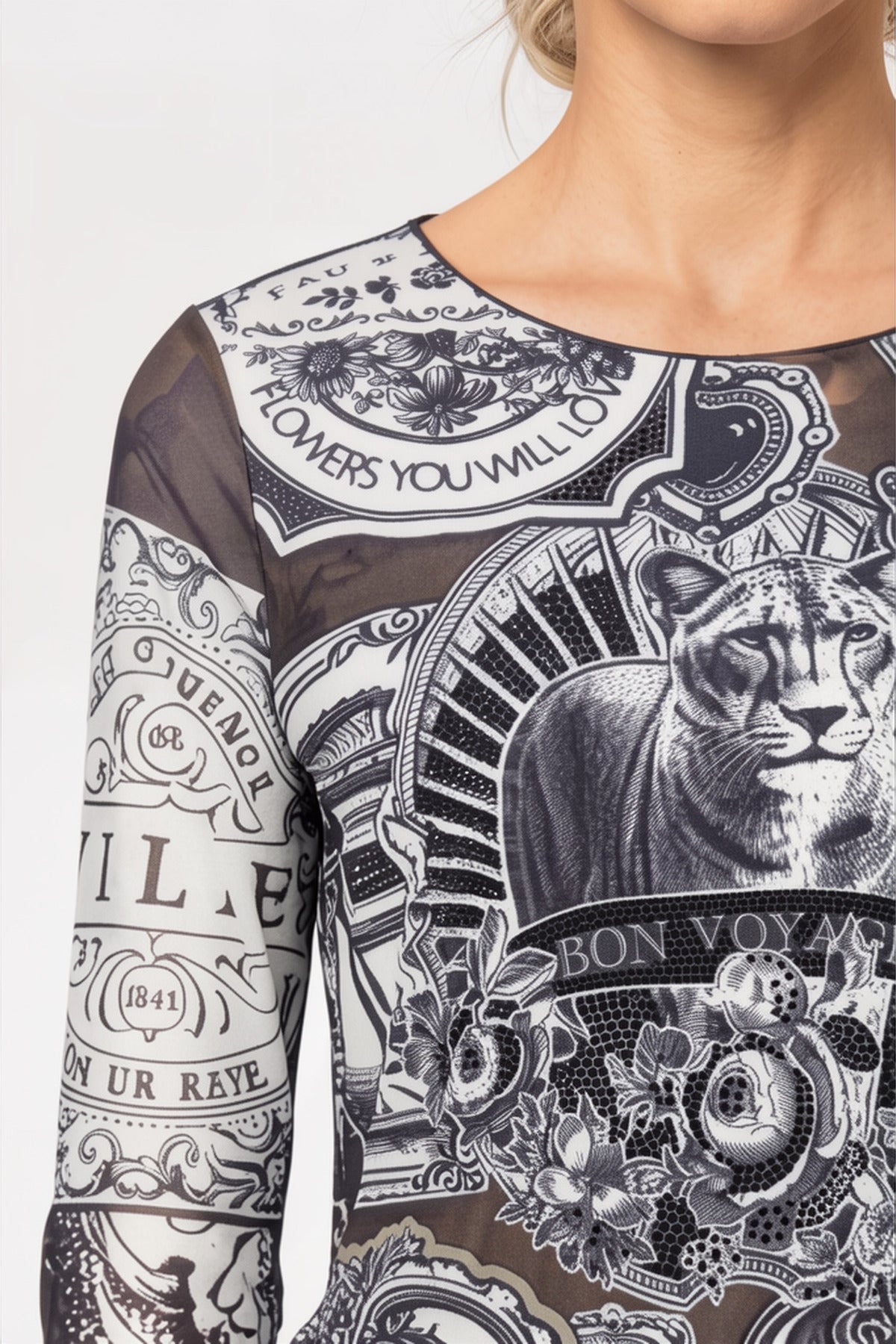 Monari Damen T-Shirts Schwarz Gem