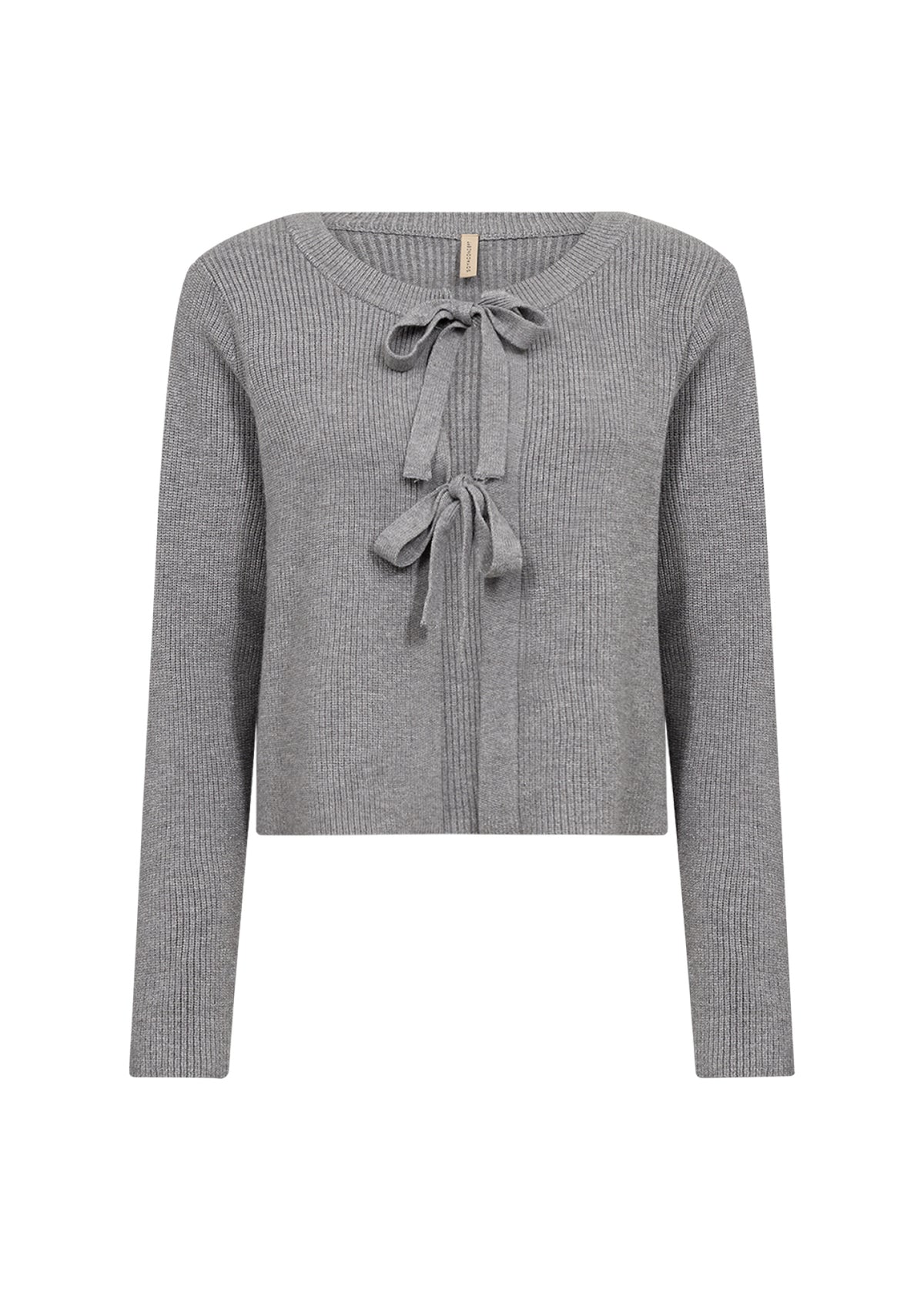 Soya Concept Damen Strickjacken Med. Grey Melan