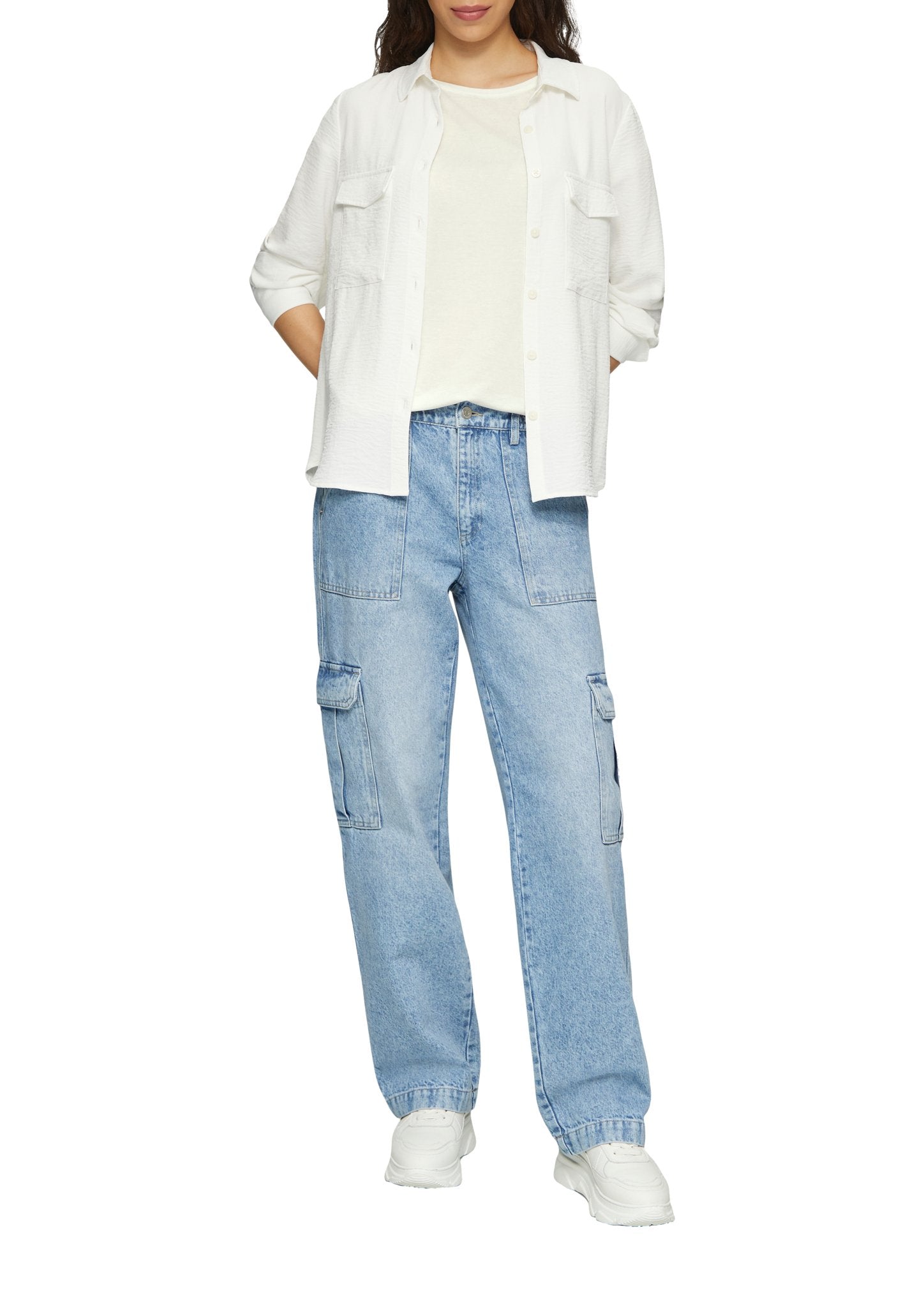 QS by S.Oliver Damen T-Shirts  White