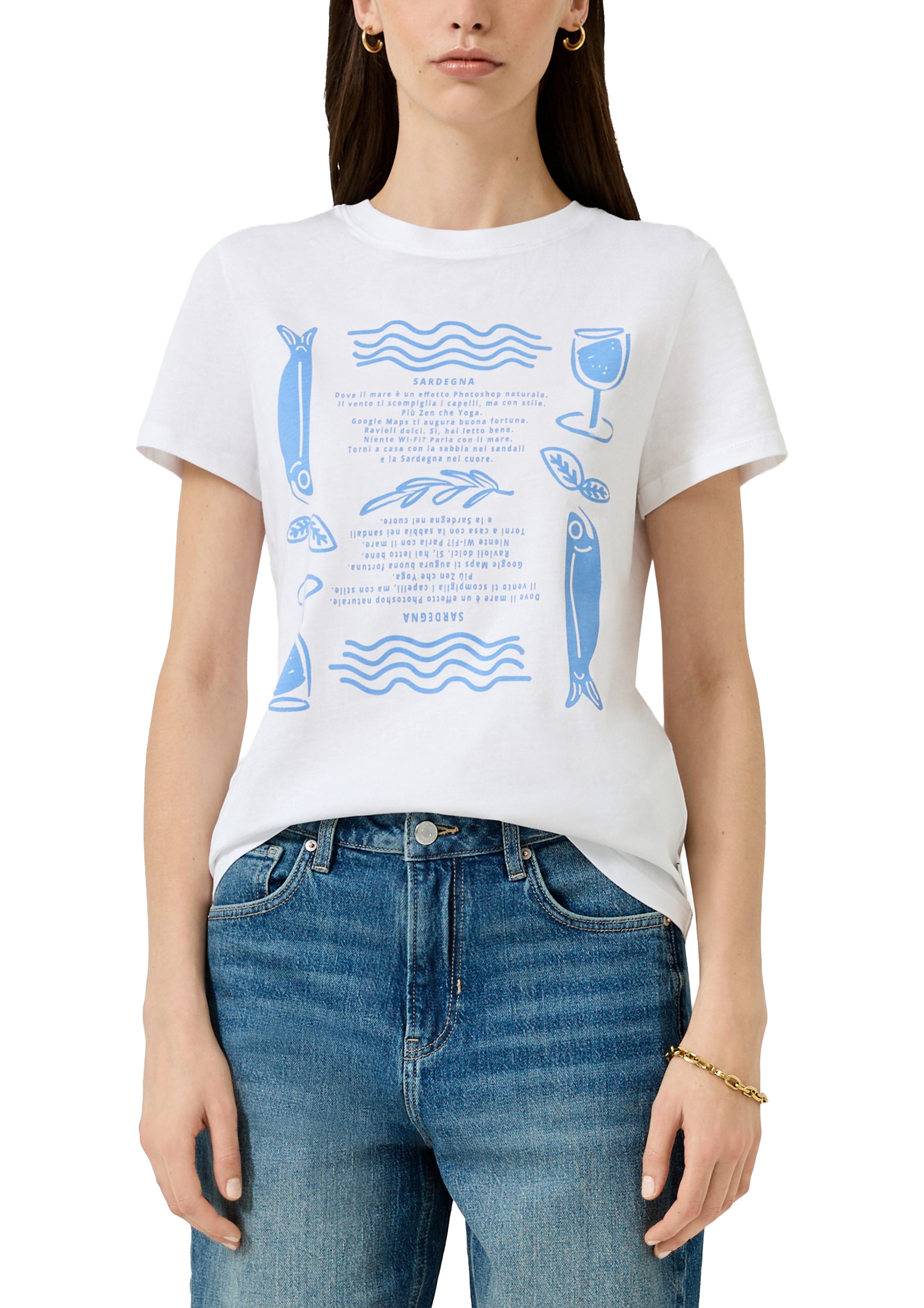 QS by S.Oliver Damen T-Shirts White