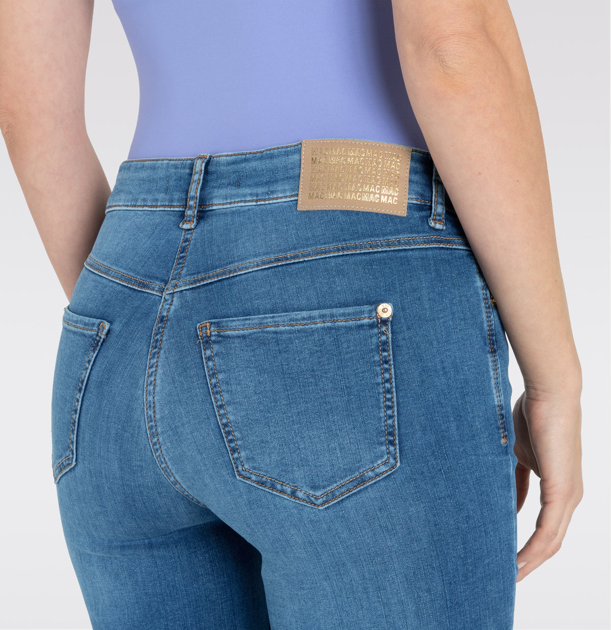 Mac Damen Jeans Medium Blue Aut