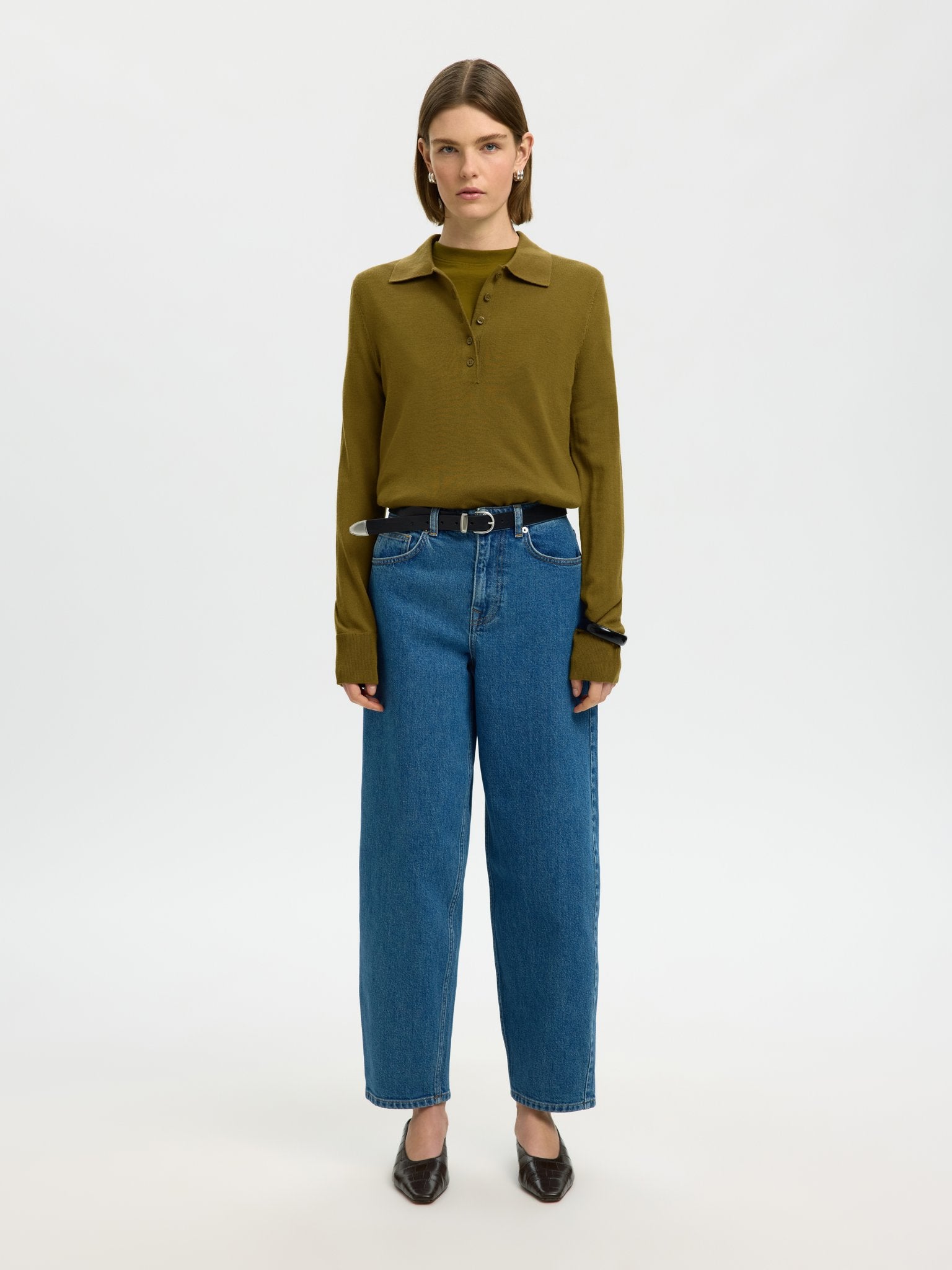 Selected Femme Damen Pullover Fir Green