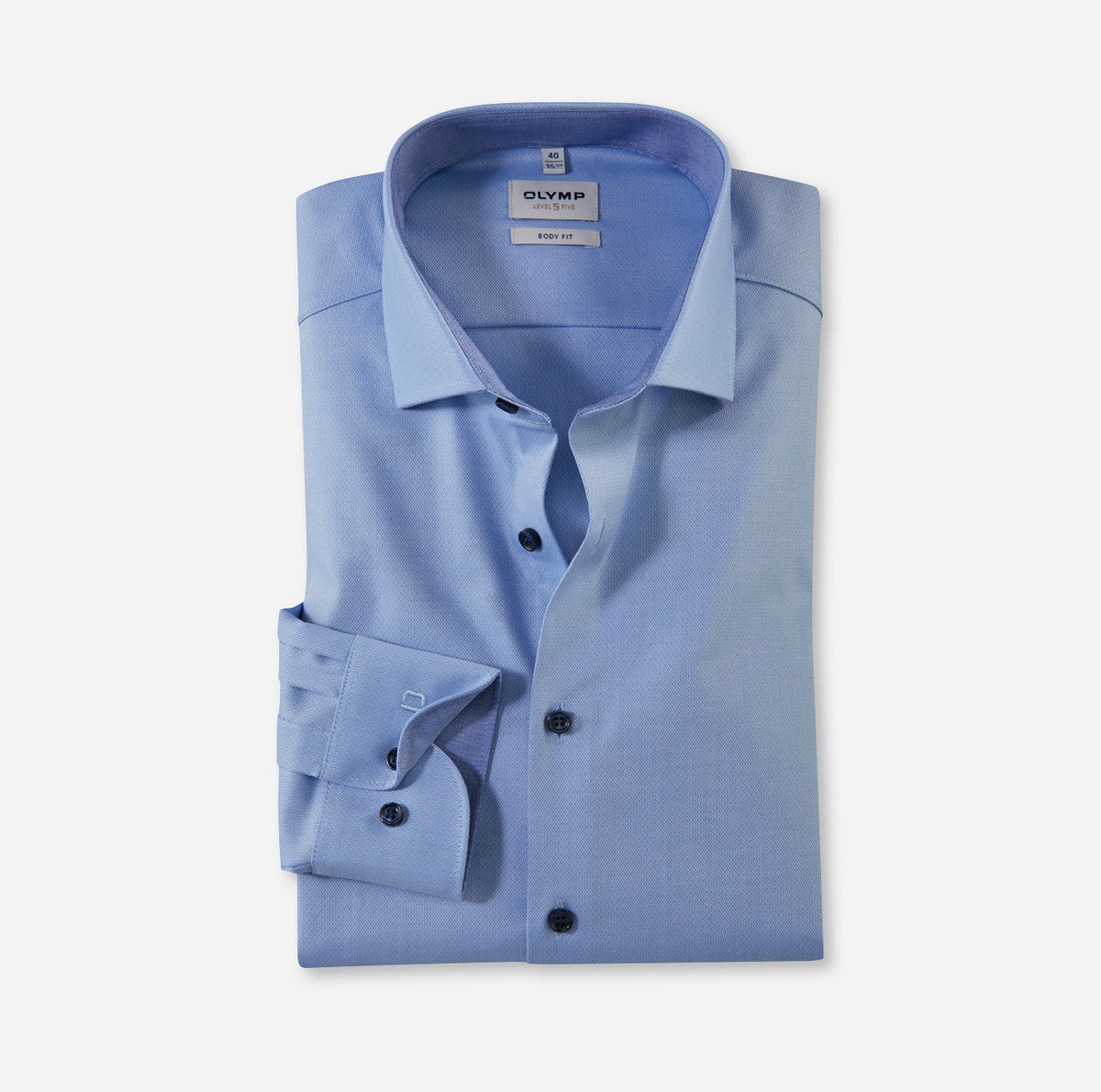 Olymp Herren Hemden lang  Bleu
