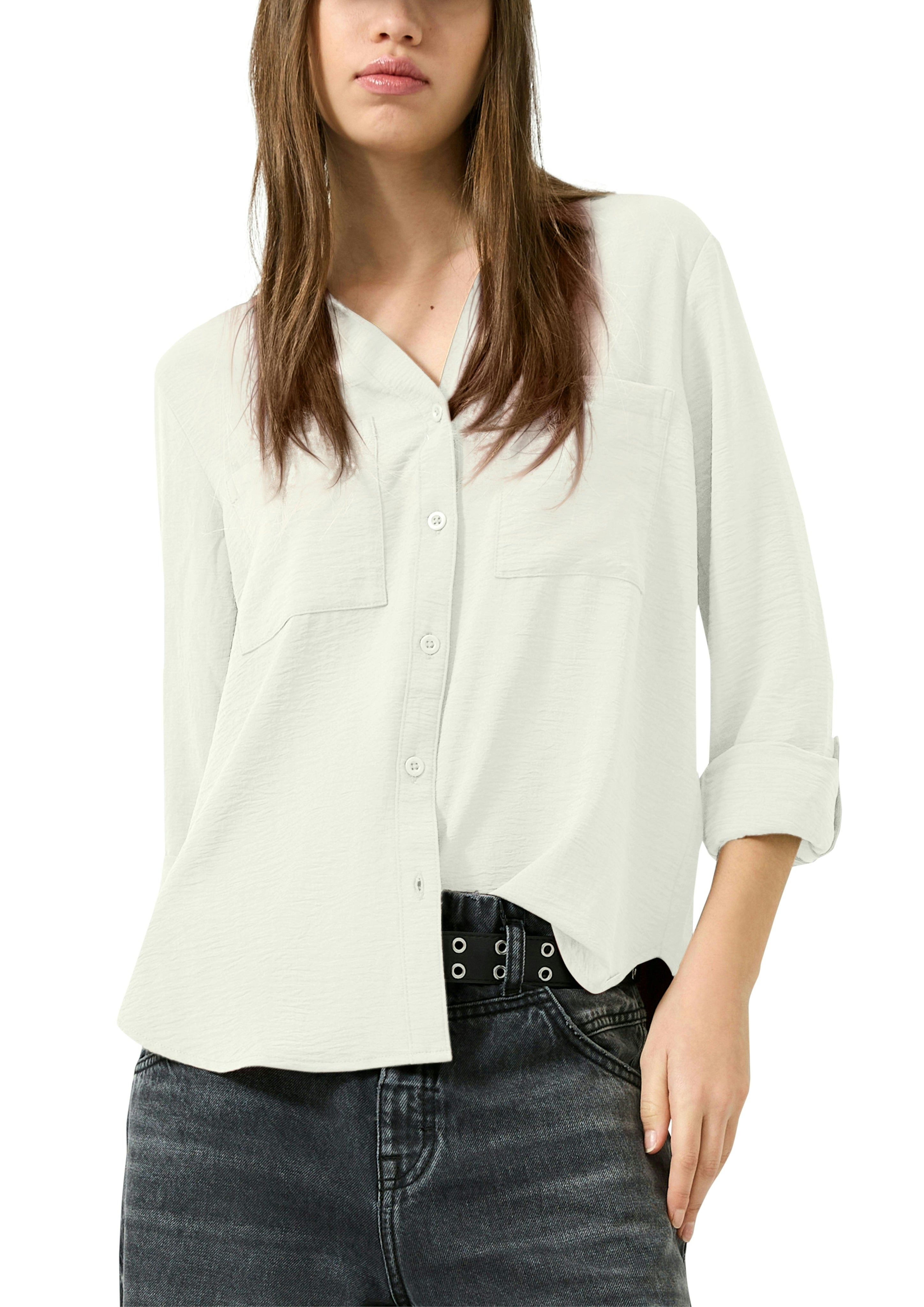 QS by S.Oliver Damen Blusen White