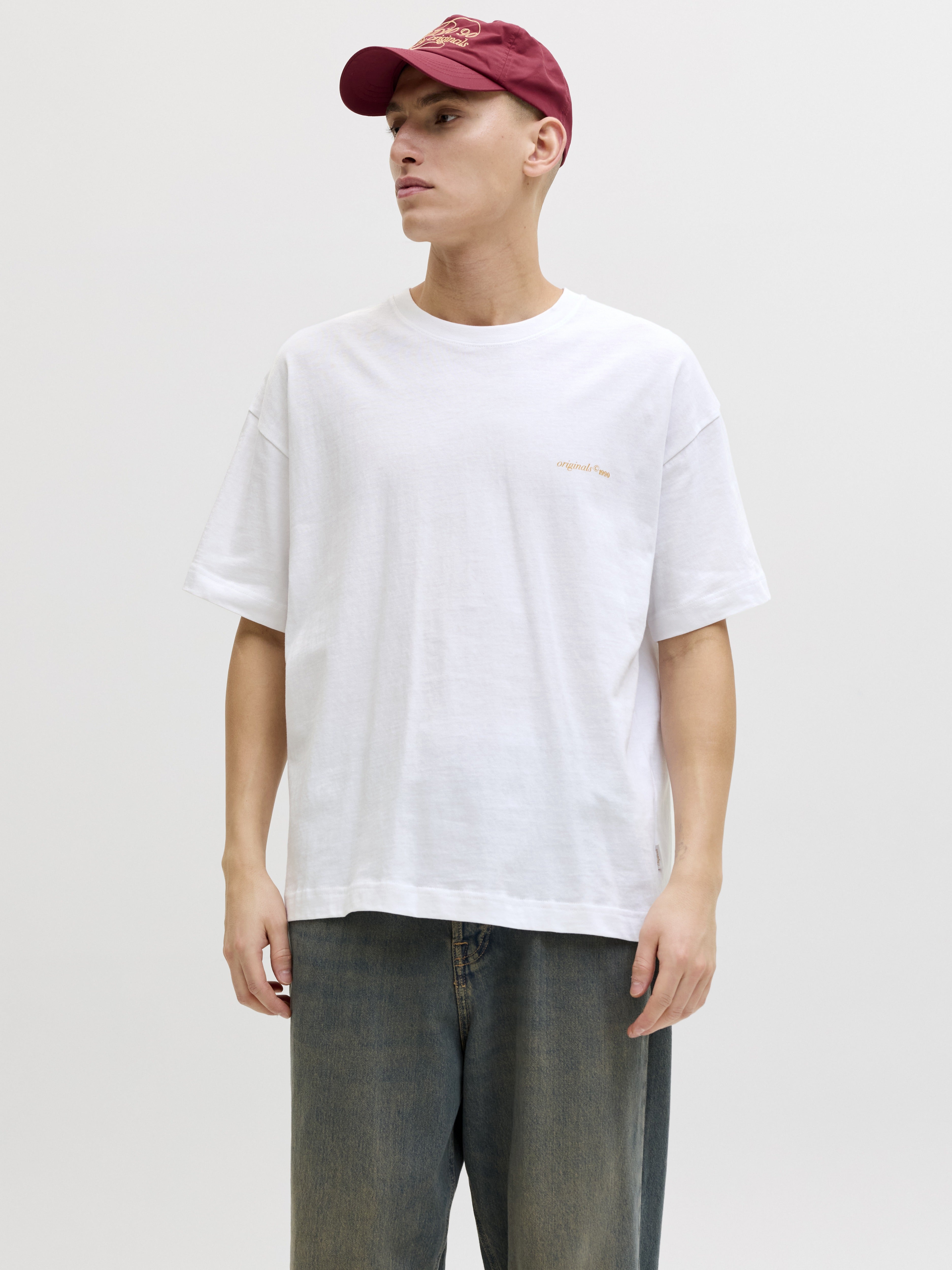 Jack & Jones Herren T-Shirts kurz Bright White/W.