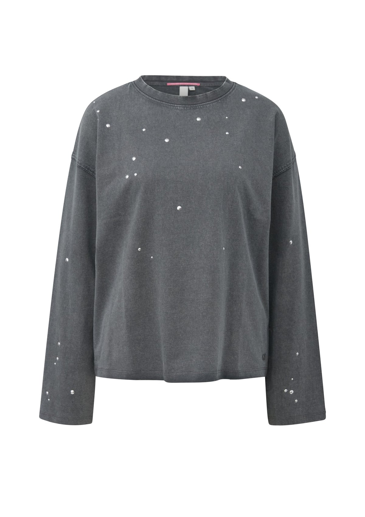 QS by S.Oliver Damen T-Shirts  Grey/Black