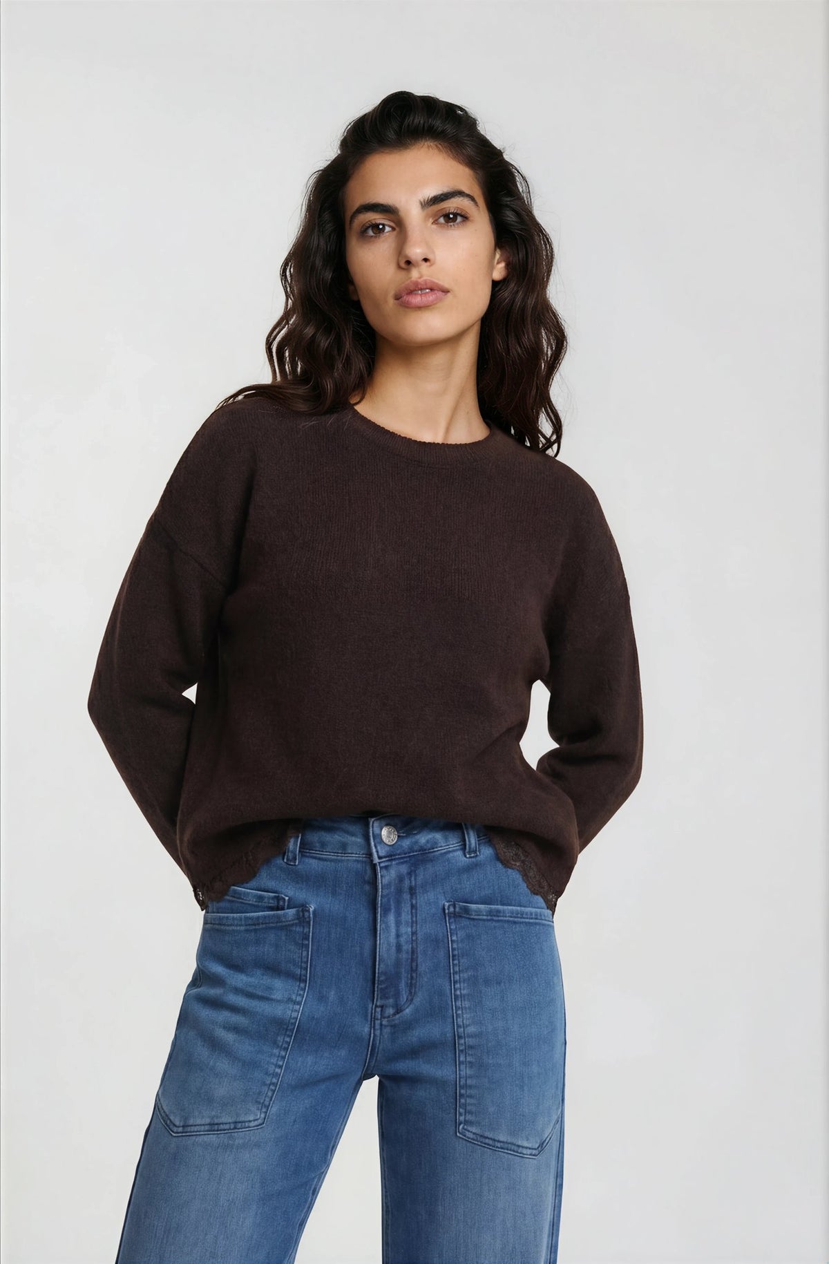 Milano Damen Pullover Mocca