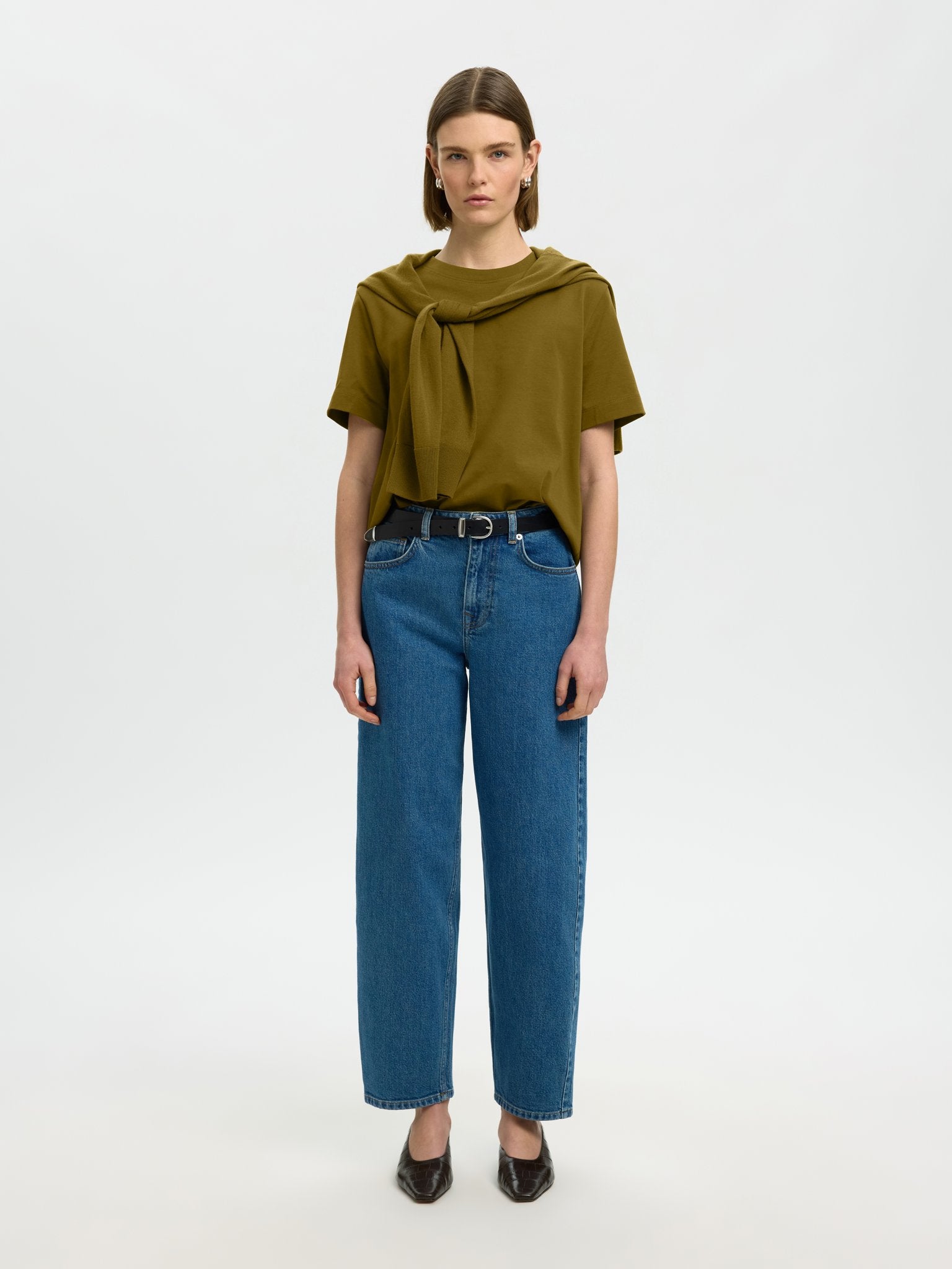 Selected Femme Damen T-Shirts Fir Green