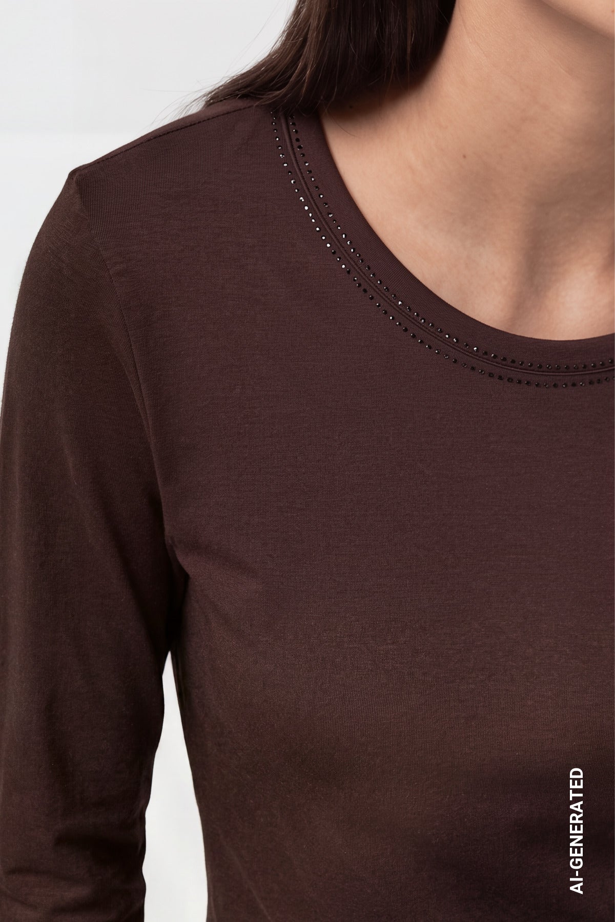 Monari Damen T-Shirts Black Coffe