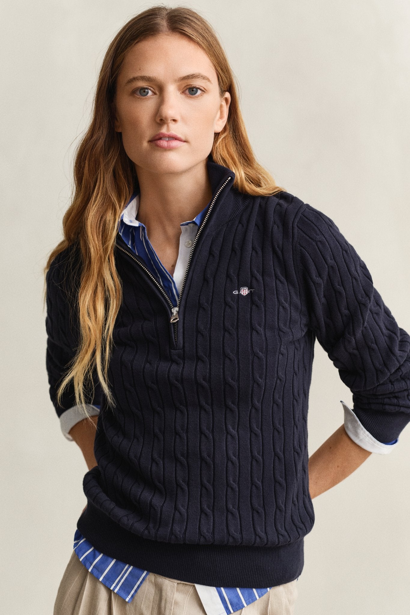 Gant Damen Sweatshirts Evening Blu