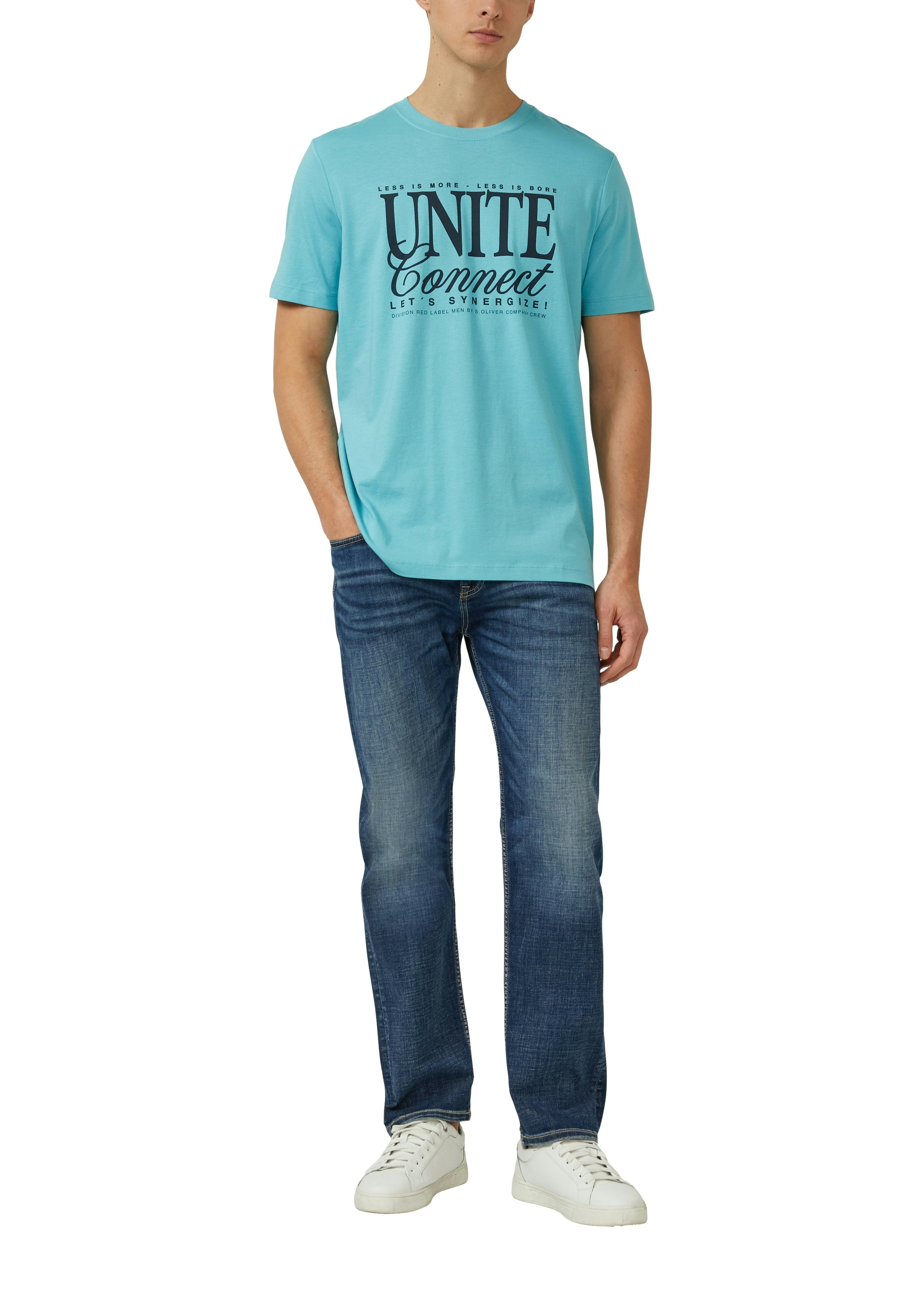 S. Oliver red Herren T-Shirts kurz Blue Green