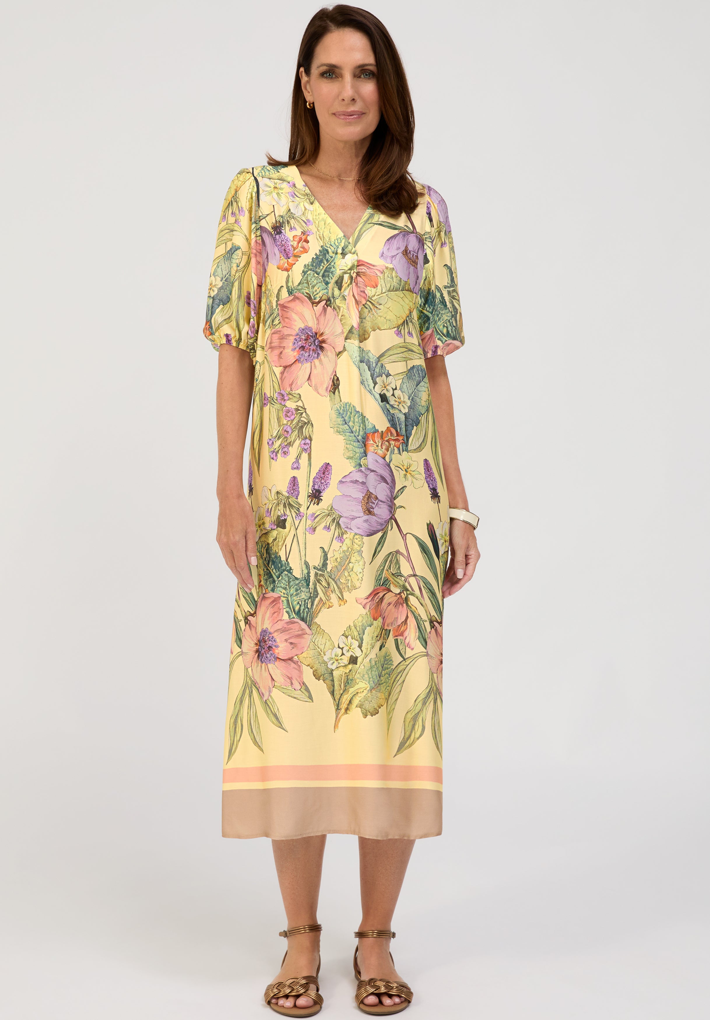 Bianca Damen Kleider Yellow Mix