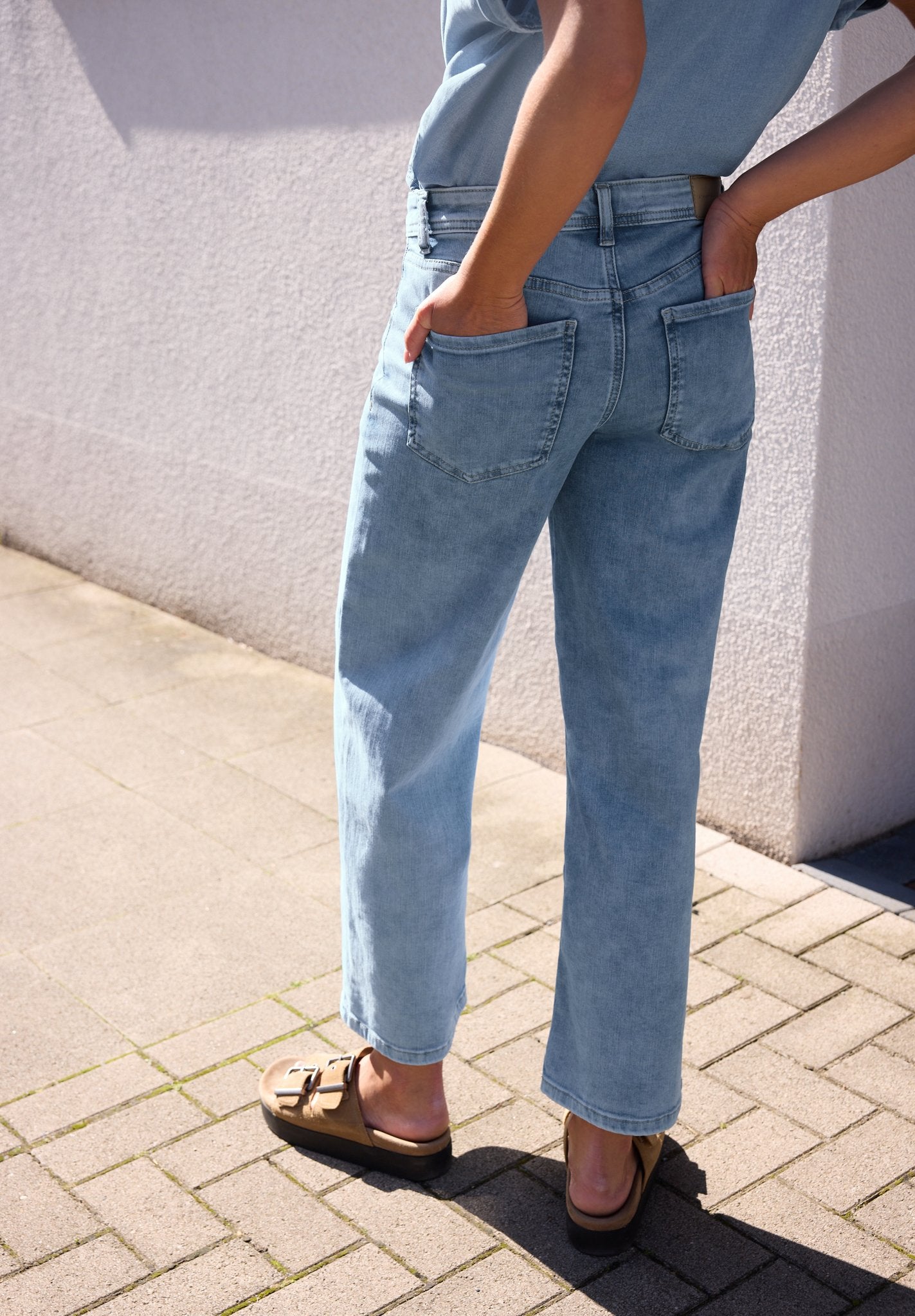 Street One Studio Damen Hosen  Light Blu