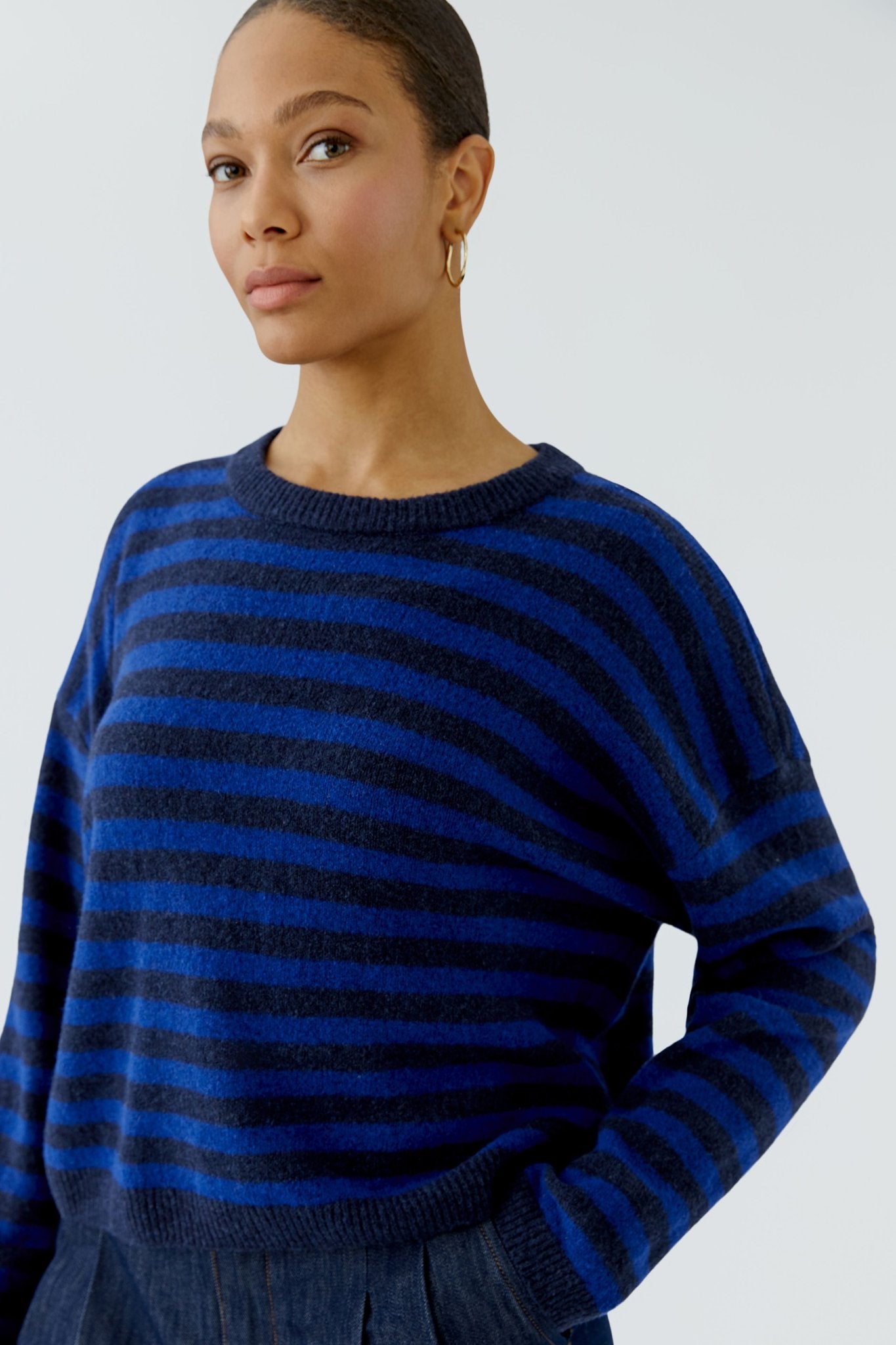 Oui Damen Pullover  Blue Blue