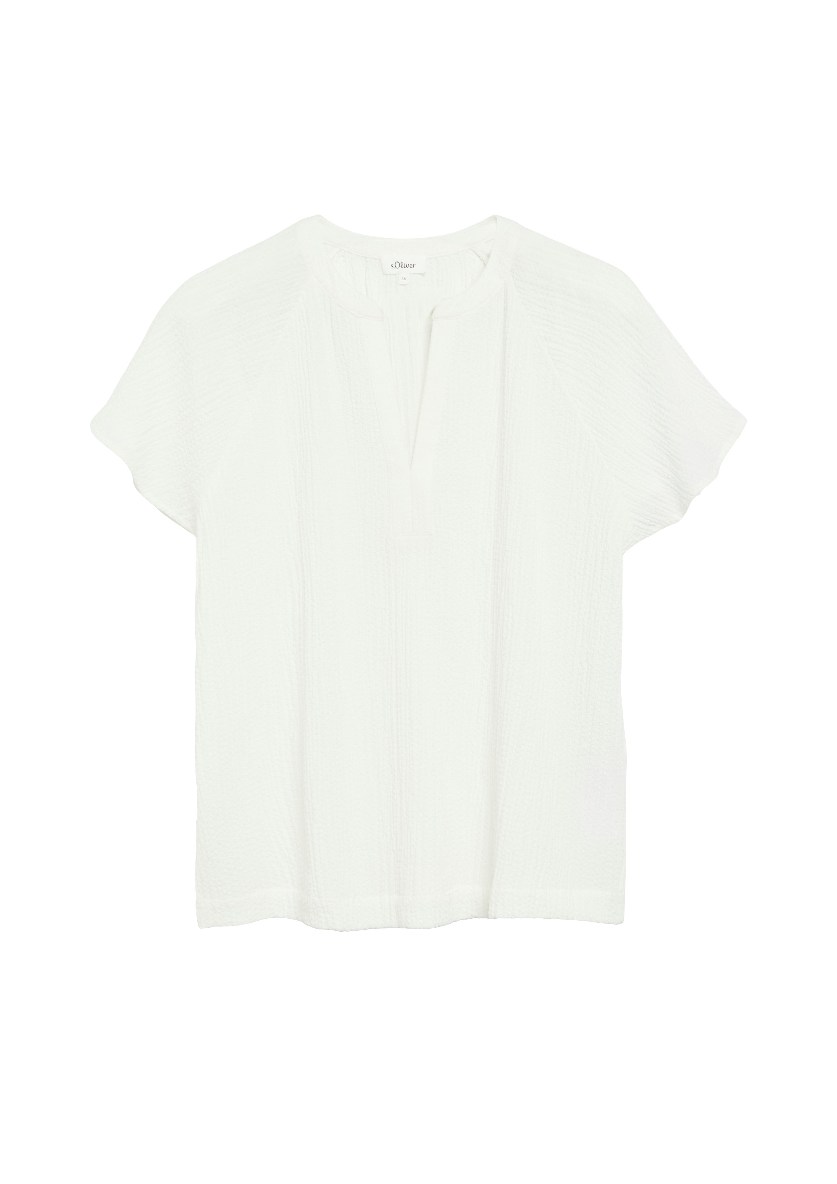 S. Oliver red Damen Blusen kurz White