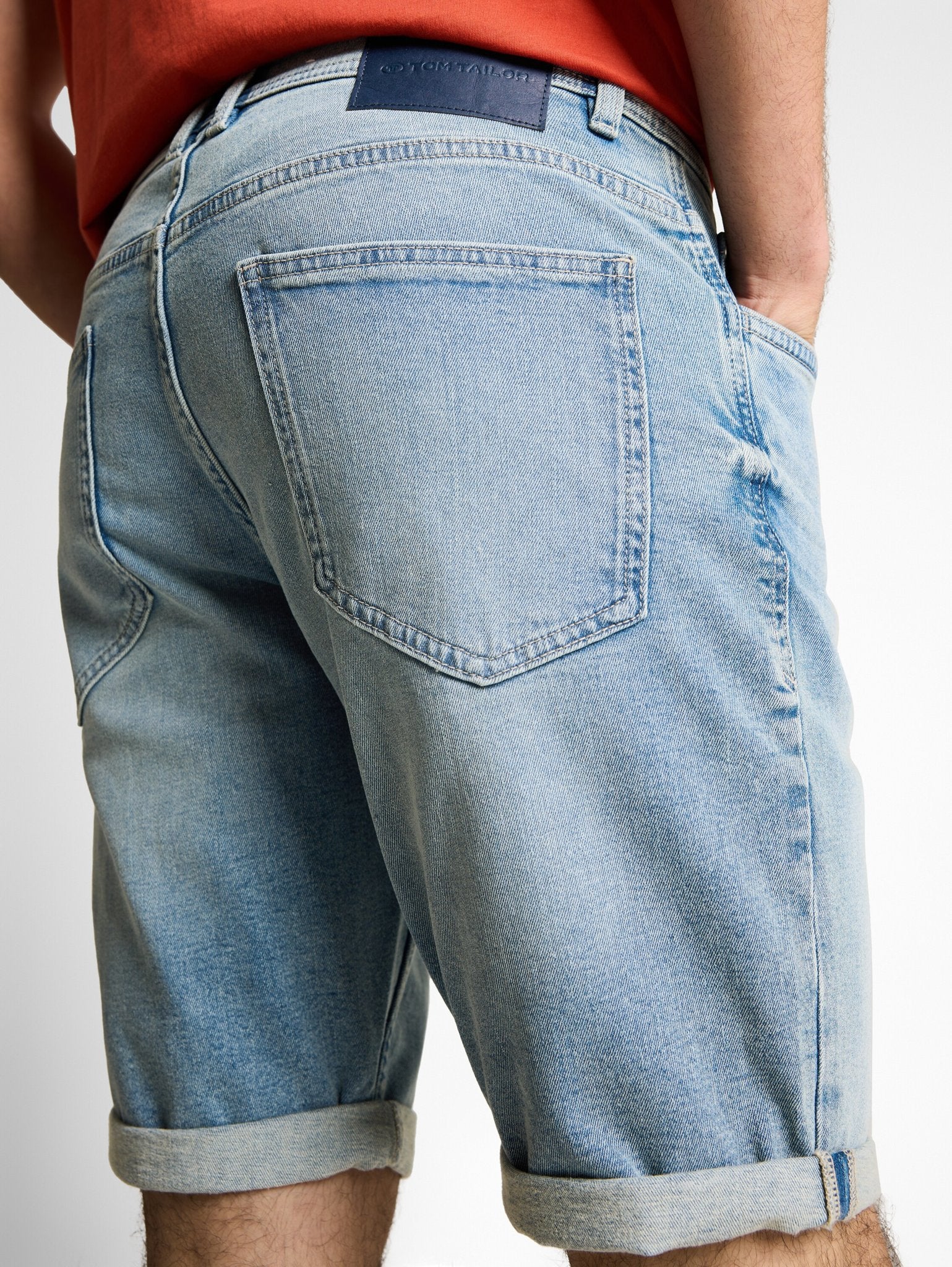 Tom Tailor Herren Shorts Light Stone Blu