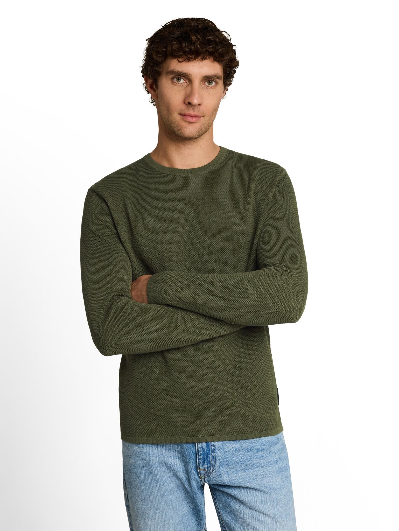 Tom Tailor denim Herren Pullover Urban Olive Gre