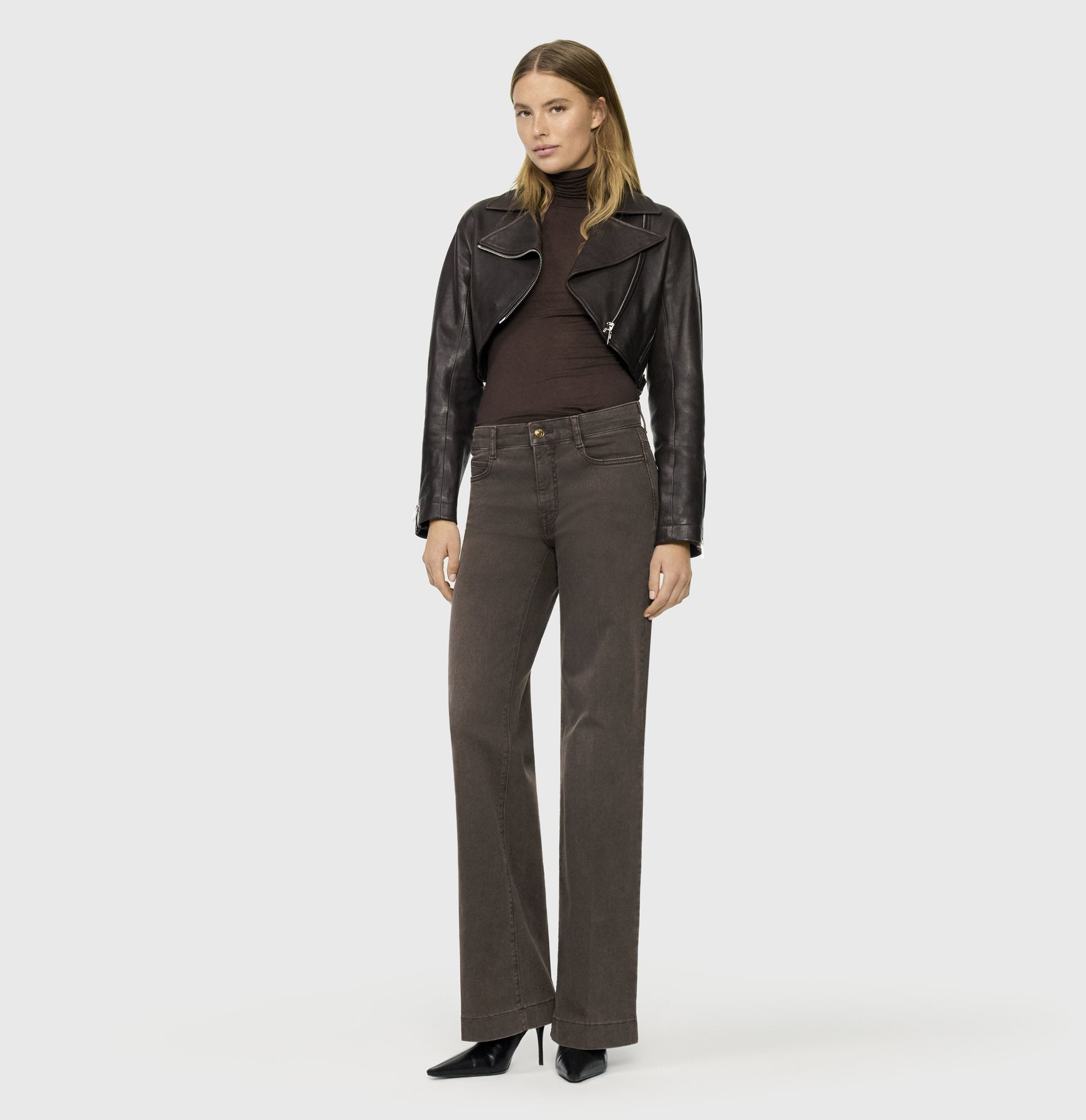 Mac Damen Jeans Brown Stone Was