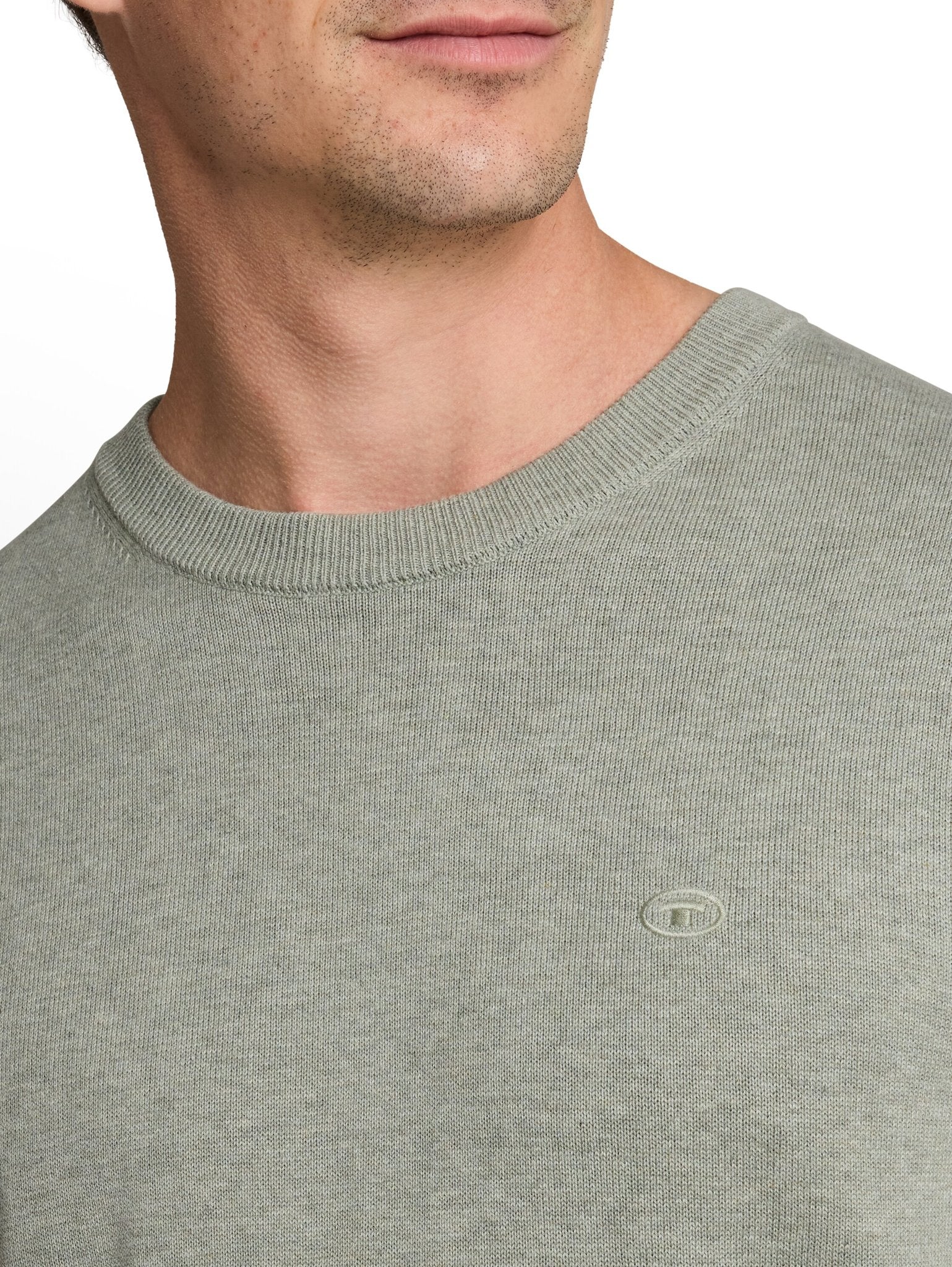 Tom Tailor Herren Pullover Iron Mint Melan