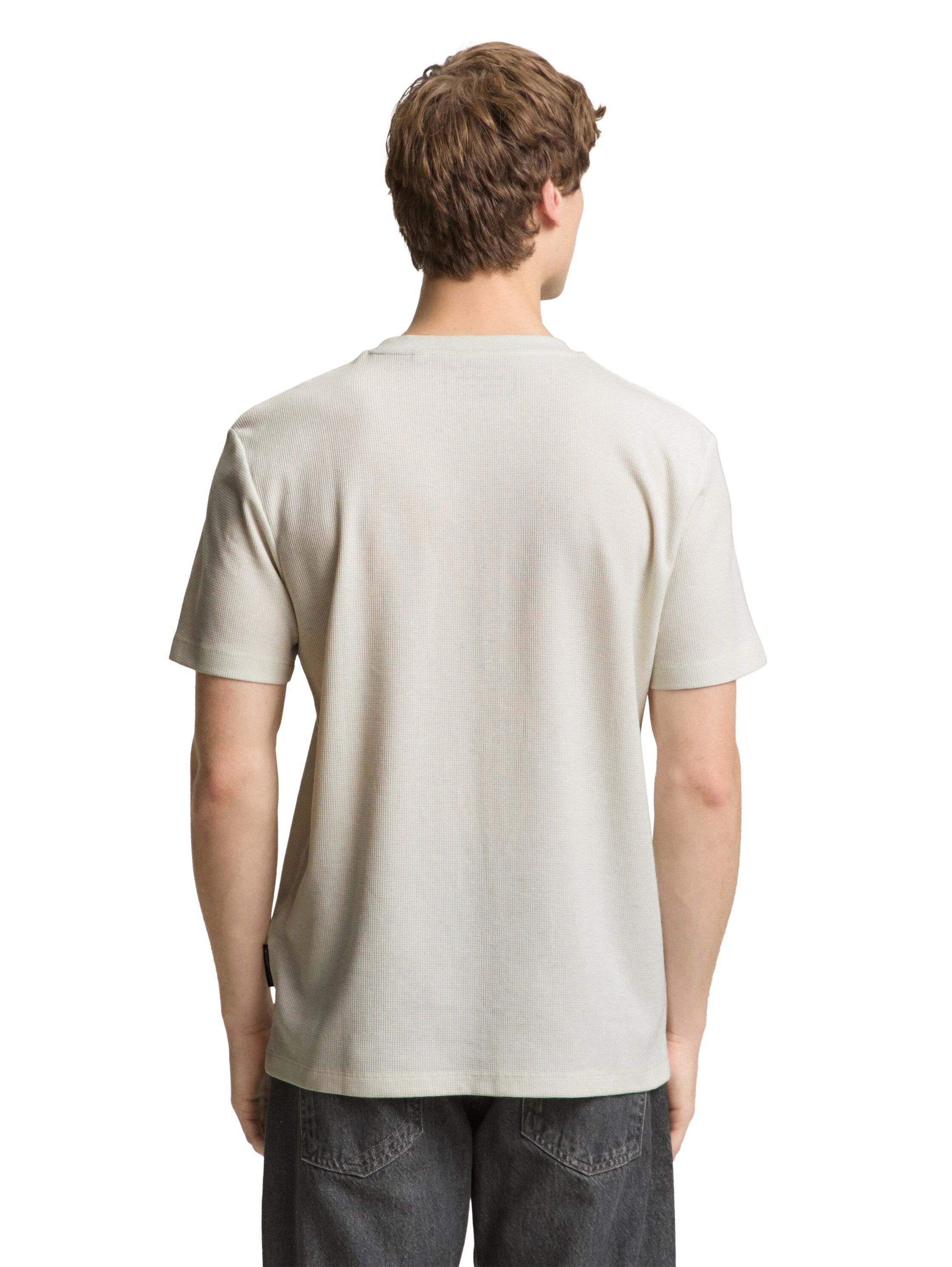 Tom Tailor denim Herren T-Shirts kurz Greyish White