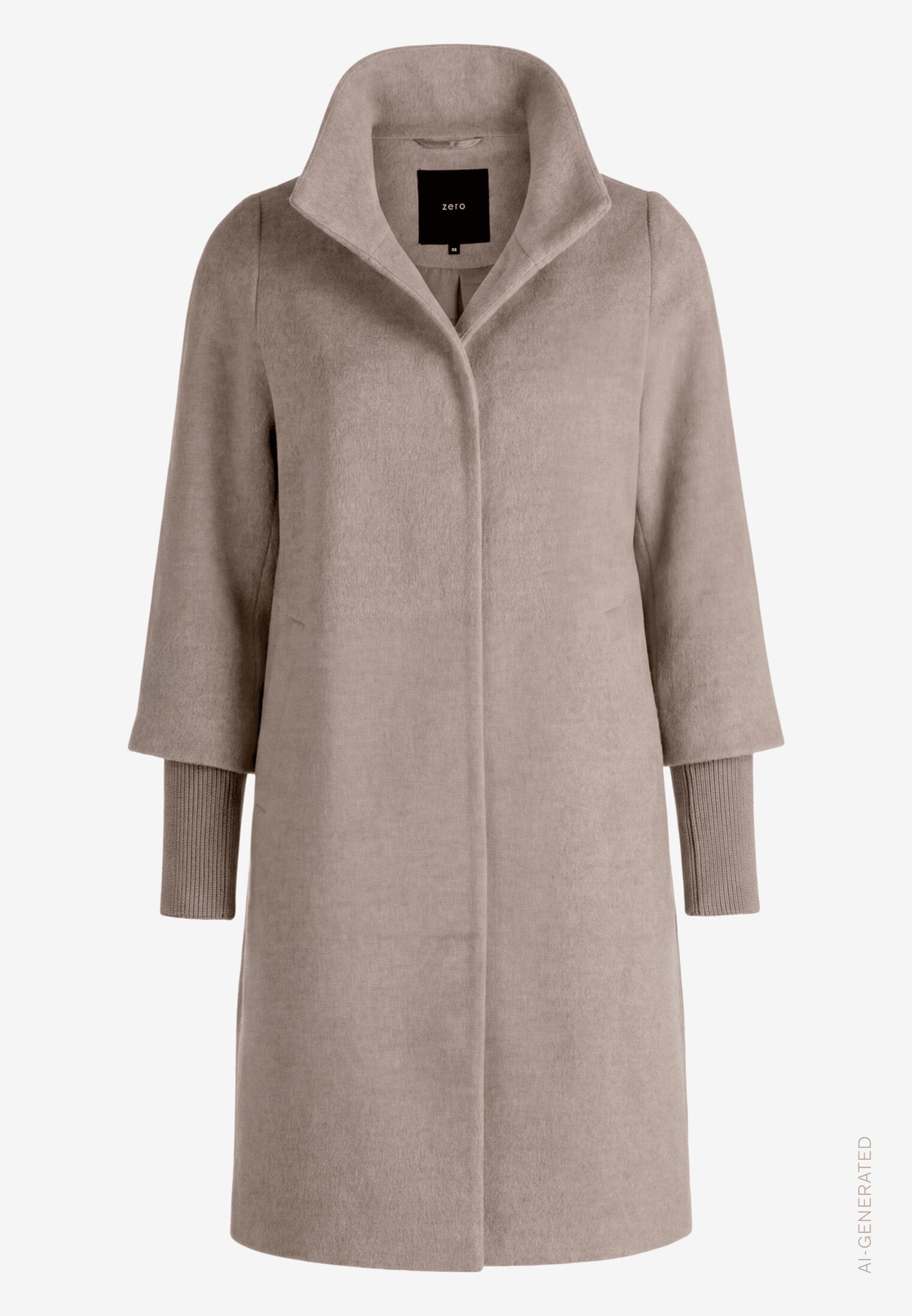 Zero Damen Mantel Taupe Melange