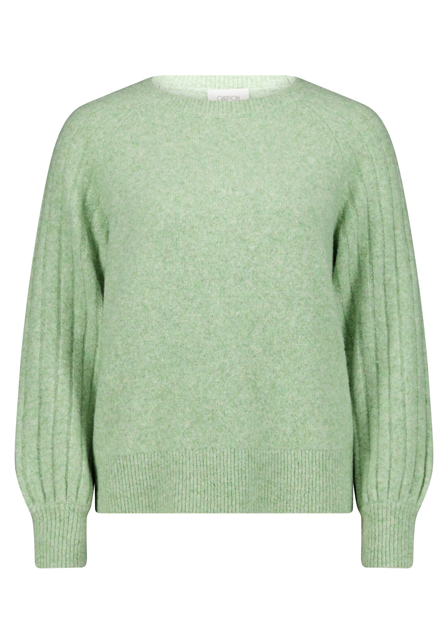 Cartoon Damen Pullover Green Melange