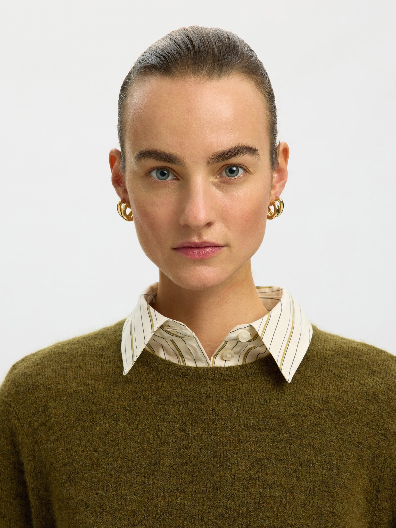 Selected Femme Damen Pullover Fir Green/Melan