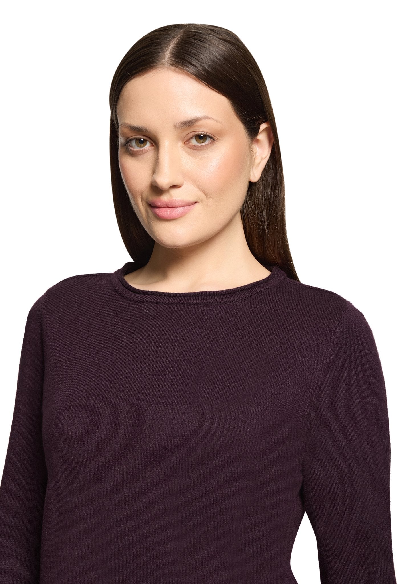 Cartoon Damen Pullover Dark Dahlia