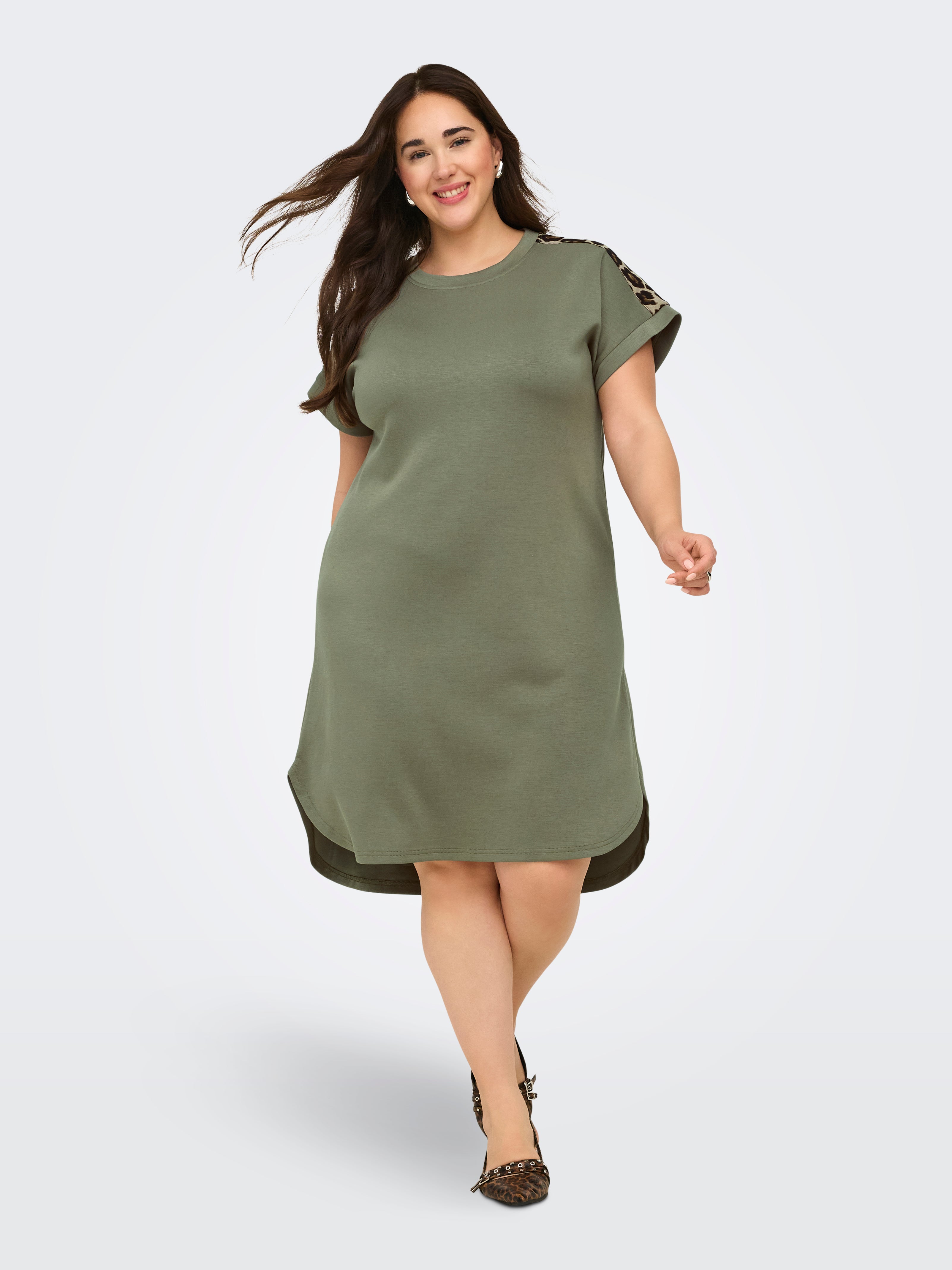 Only Caramkoma Damen Kleider Smokey Olive