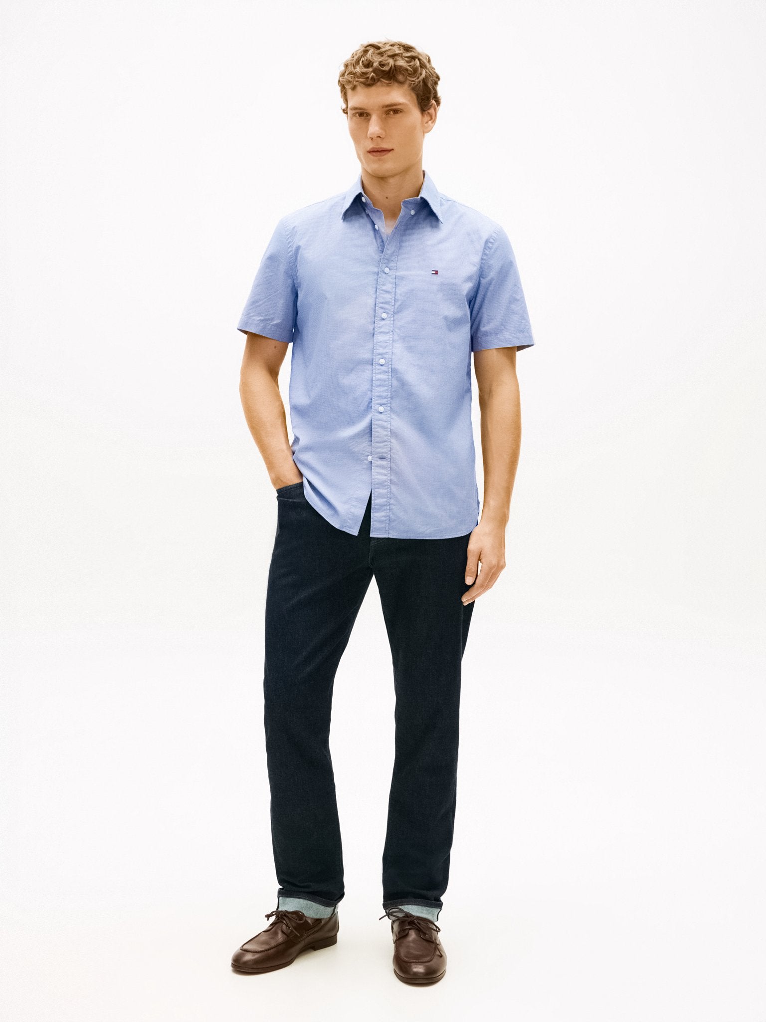 Tommy Hilfiger Herren T-Shirts kurz Ms Blue