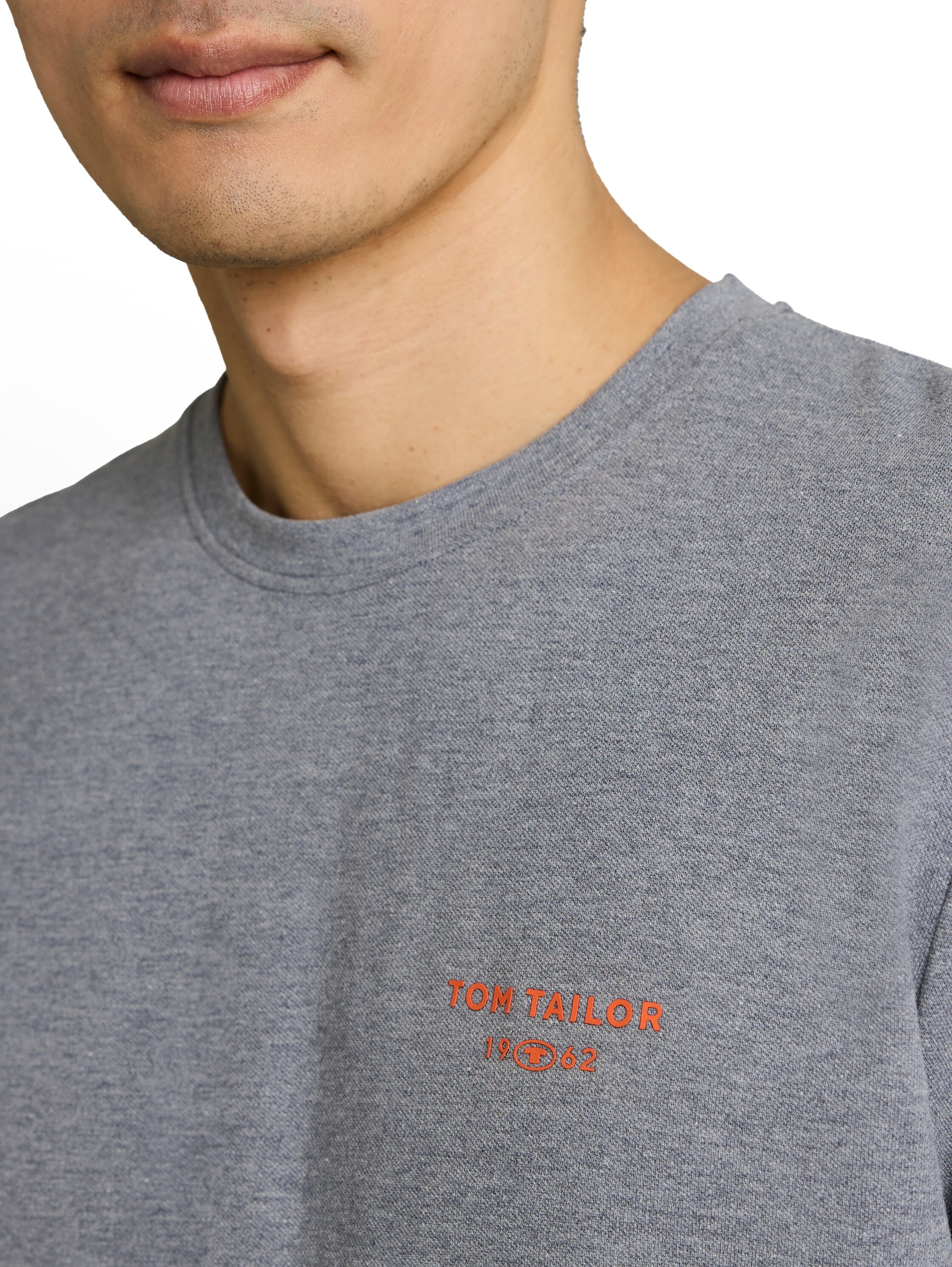 Tom Tailor Herren T-Shirts kurz Sky Captain Blu