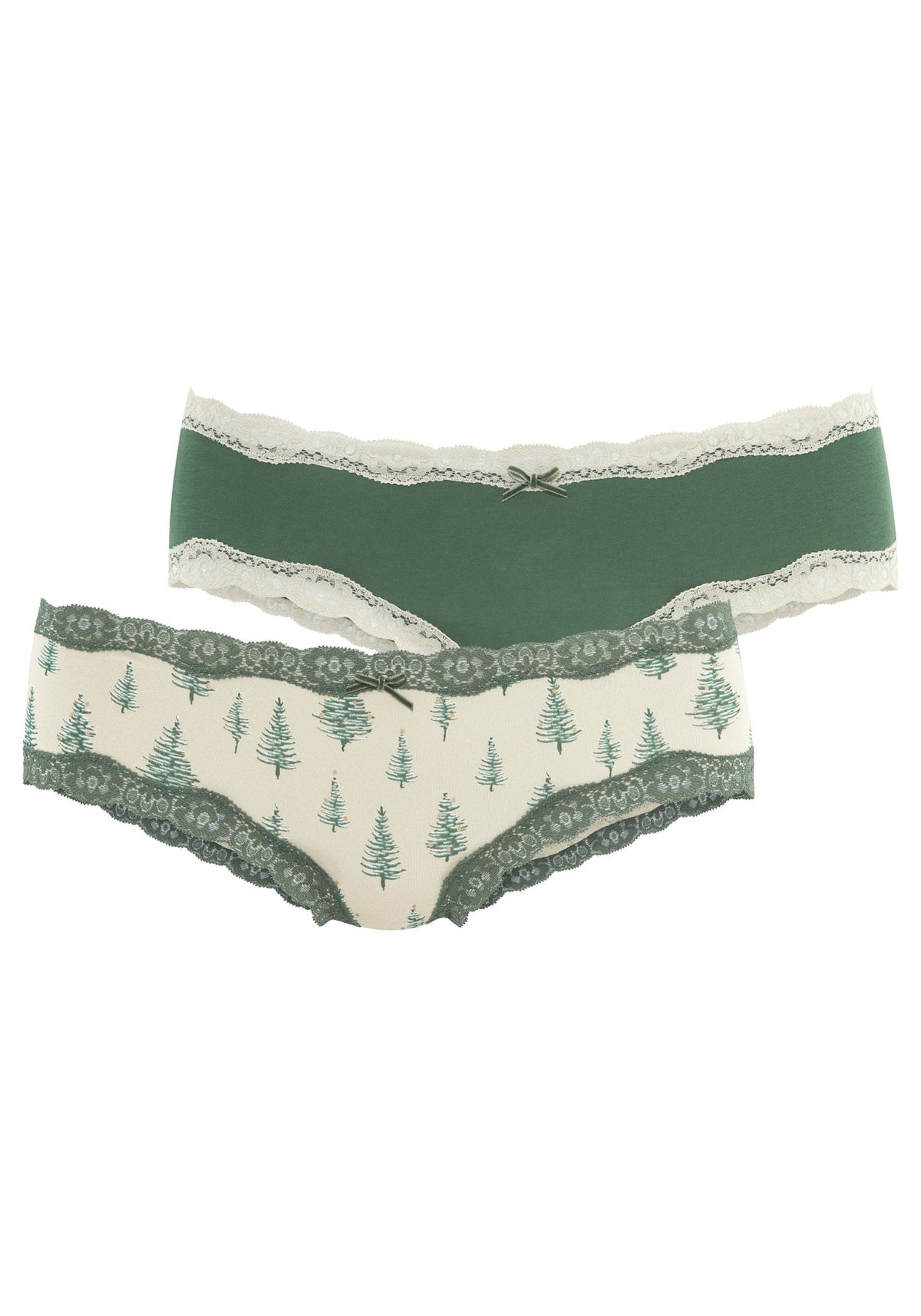 Lascana Slip Aop+Green Xm