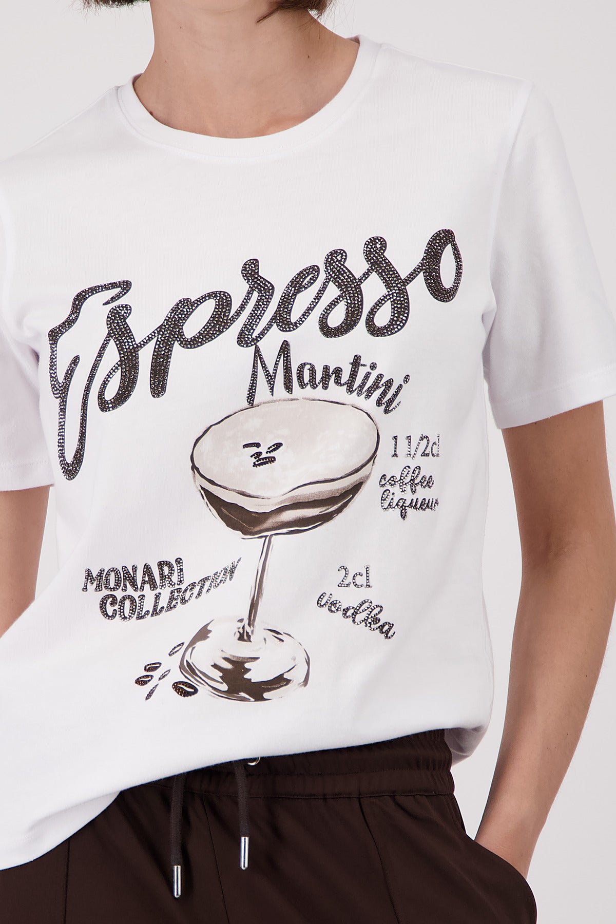 Monari Damen T-Shirts  Cream