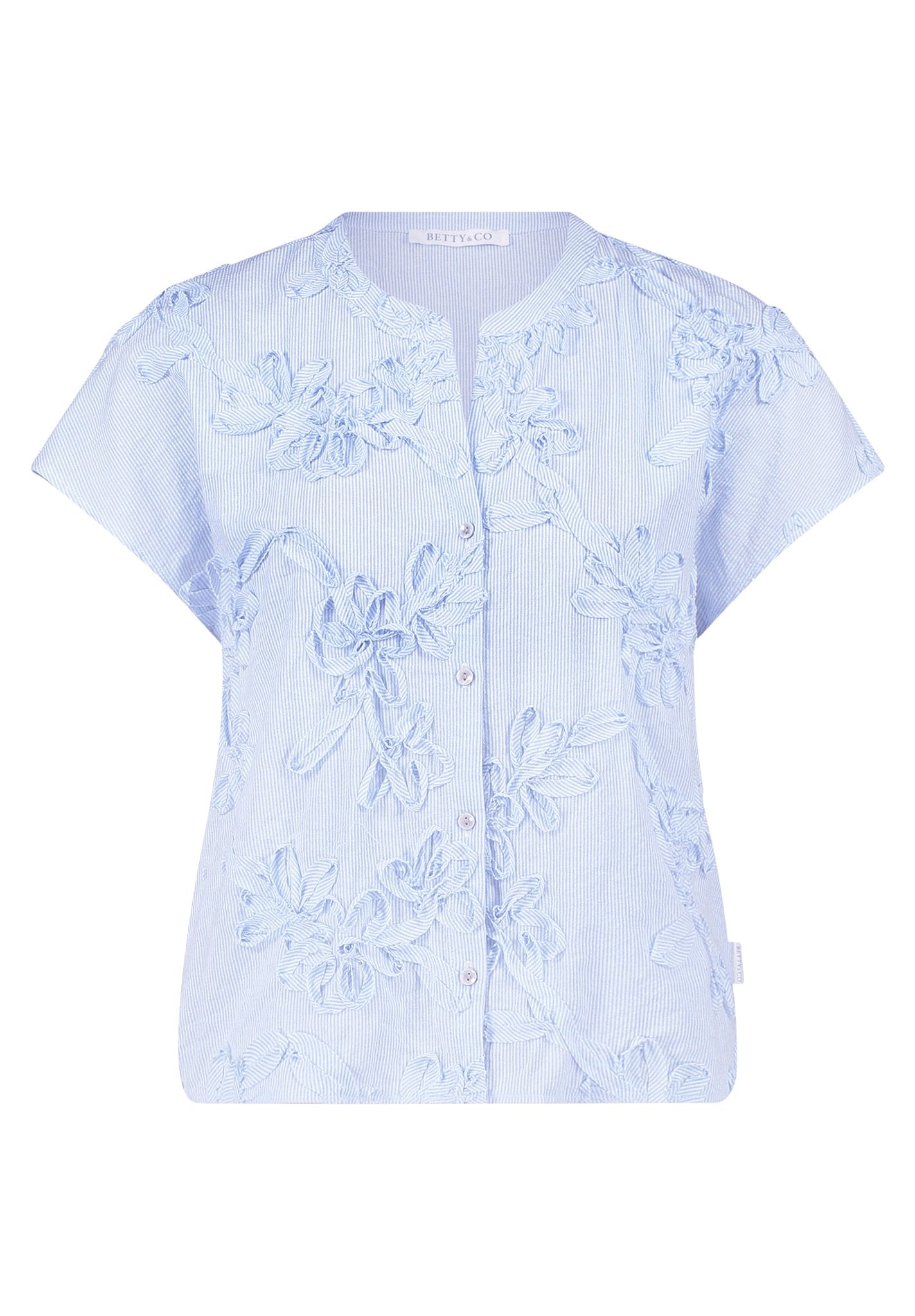 Betty & Co Damen Blusen White/Light Blu