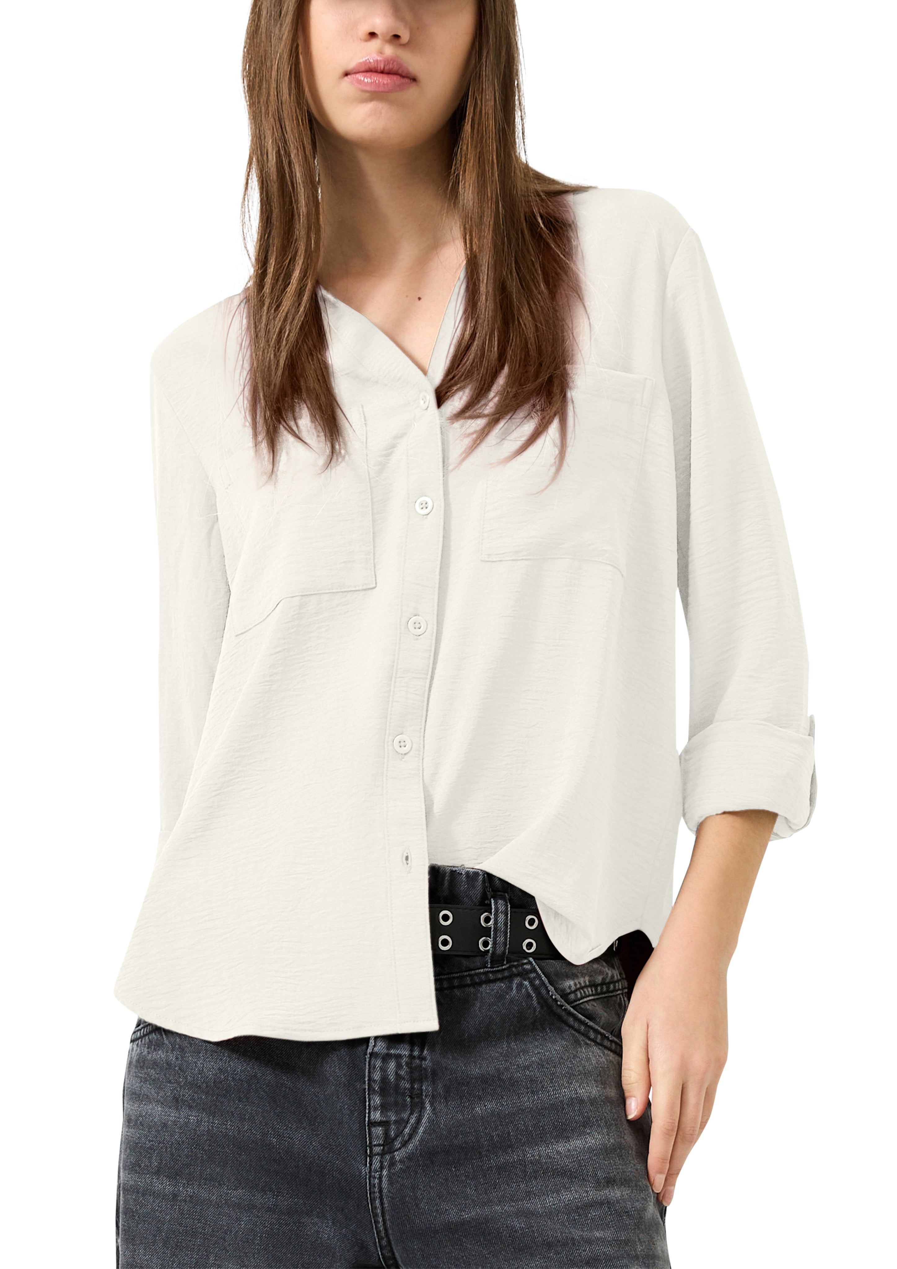 QS by S.Oliver Damen Blusen White