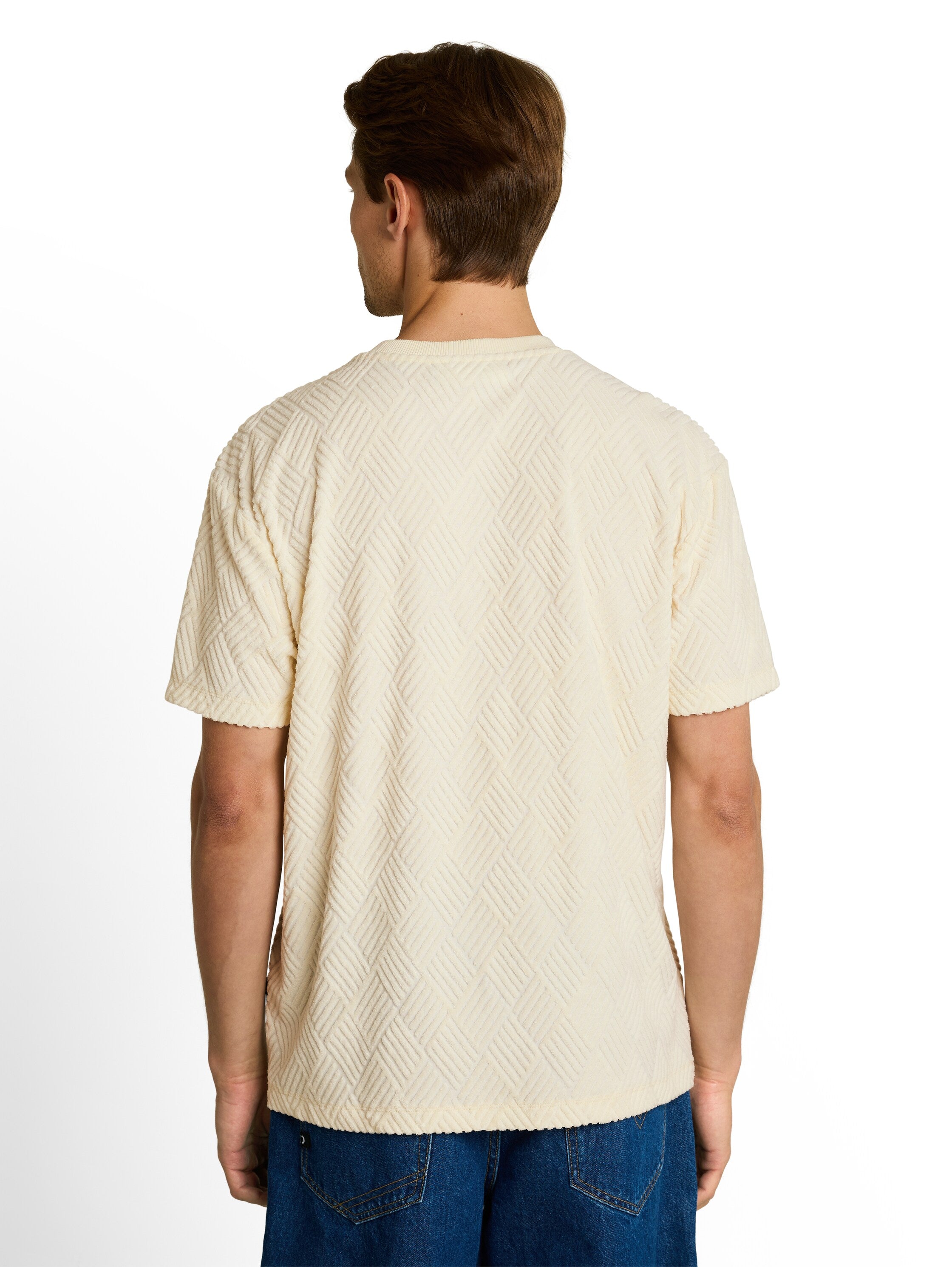 Tom Tailor denim Herren T-Shirts kurz Wool White