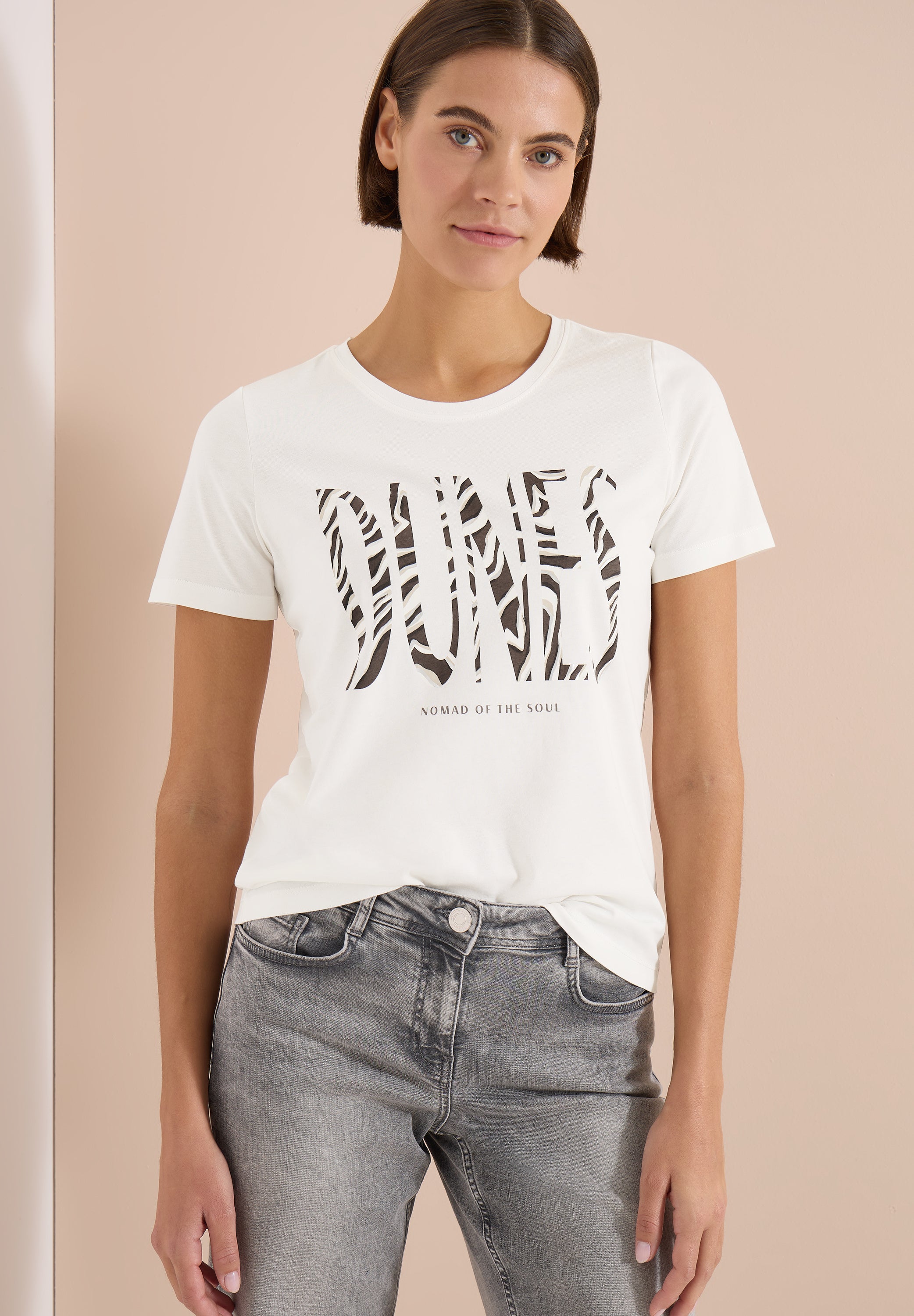 Cecil Damen T-Shirts  Vanilla W