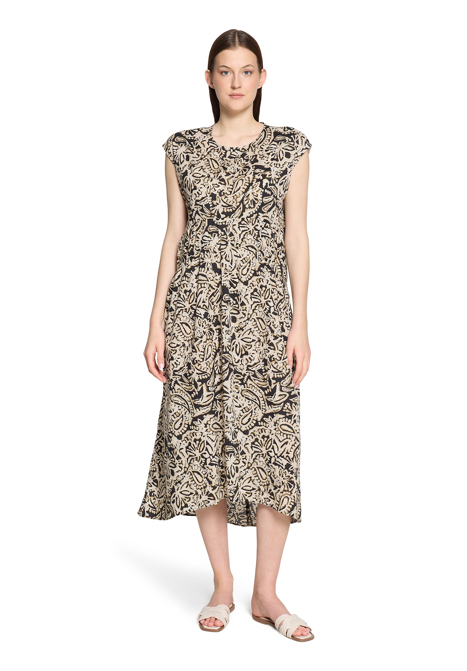Cartoon Damen Kleider Nature/Black