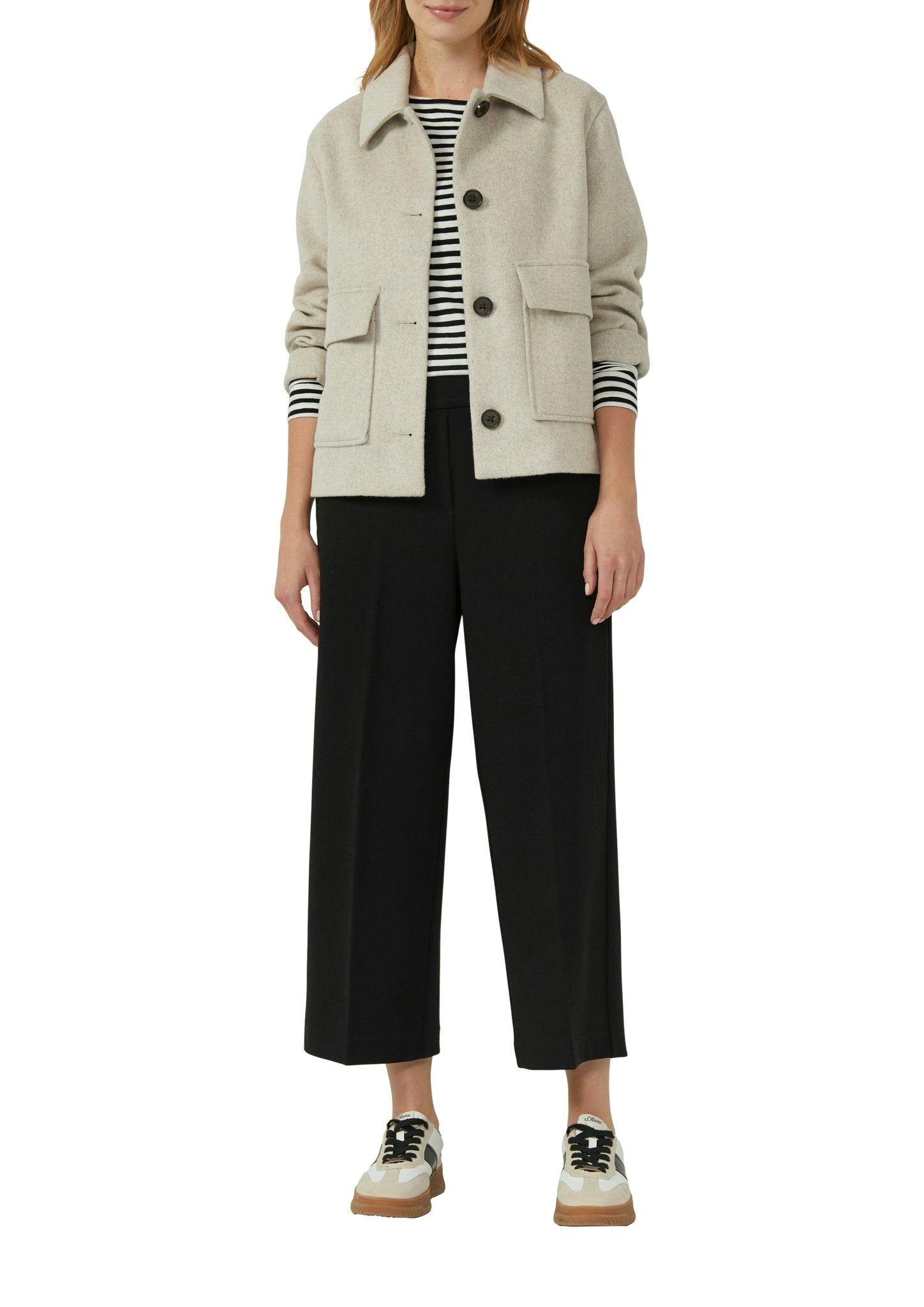 S. Oliver red Damen Shorts  Grey/Black