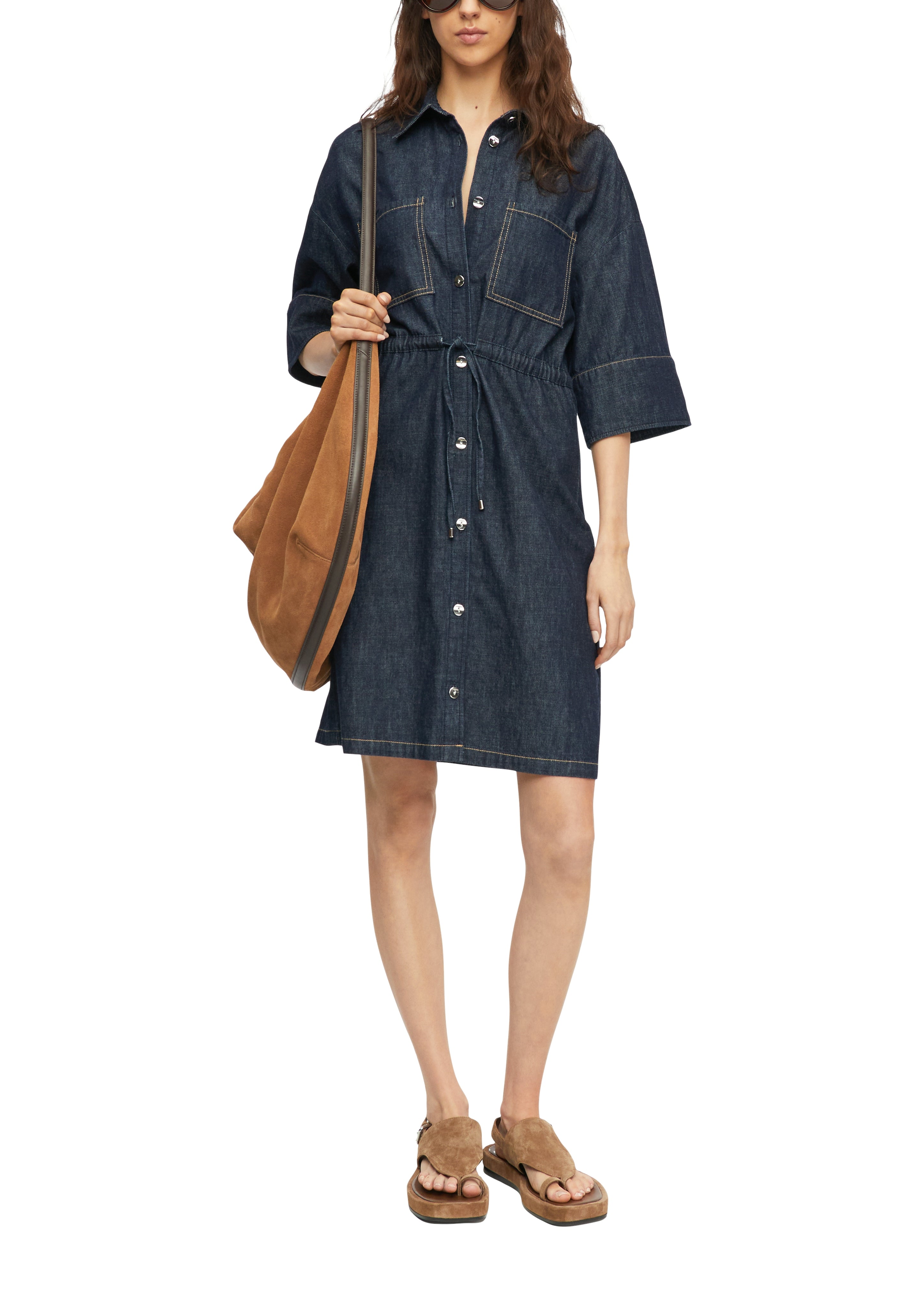 Comma Damen Kleider Blue