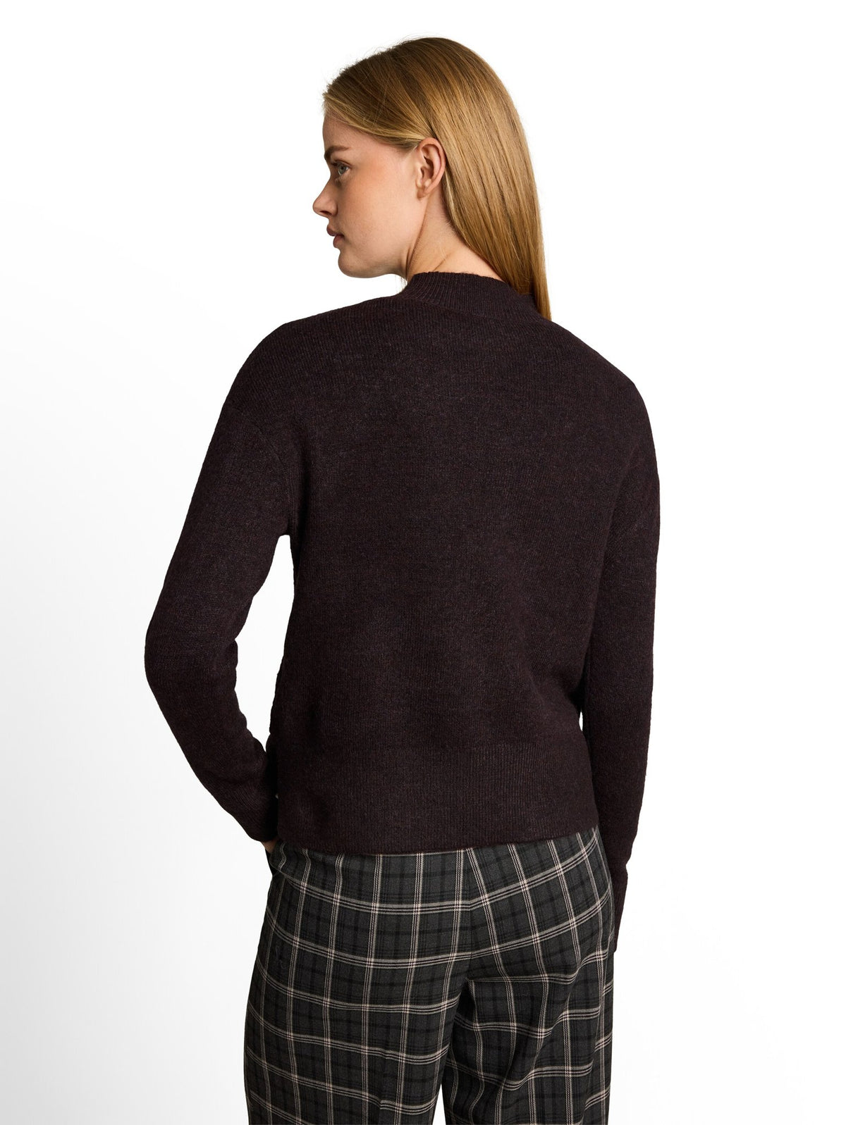 Tom Tailor denim Damen Pullover Dark Plum Melan
